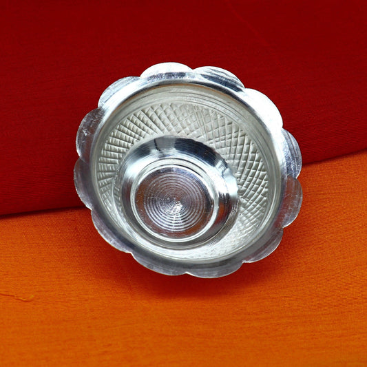 999 fine silver exclusive handcrafted work light weight baby bowl, puja utensils, silver article, silver utensils, silver vessel baby sv208 - TRIBAL ORNAMENTS