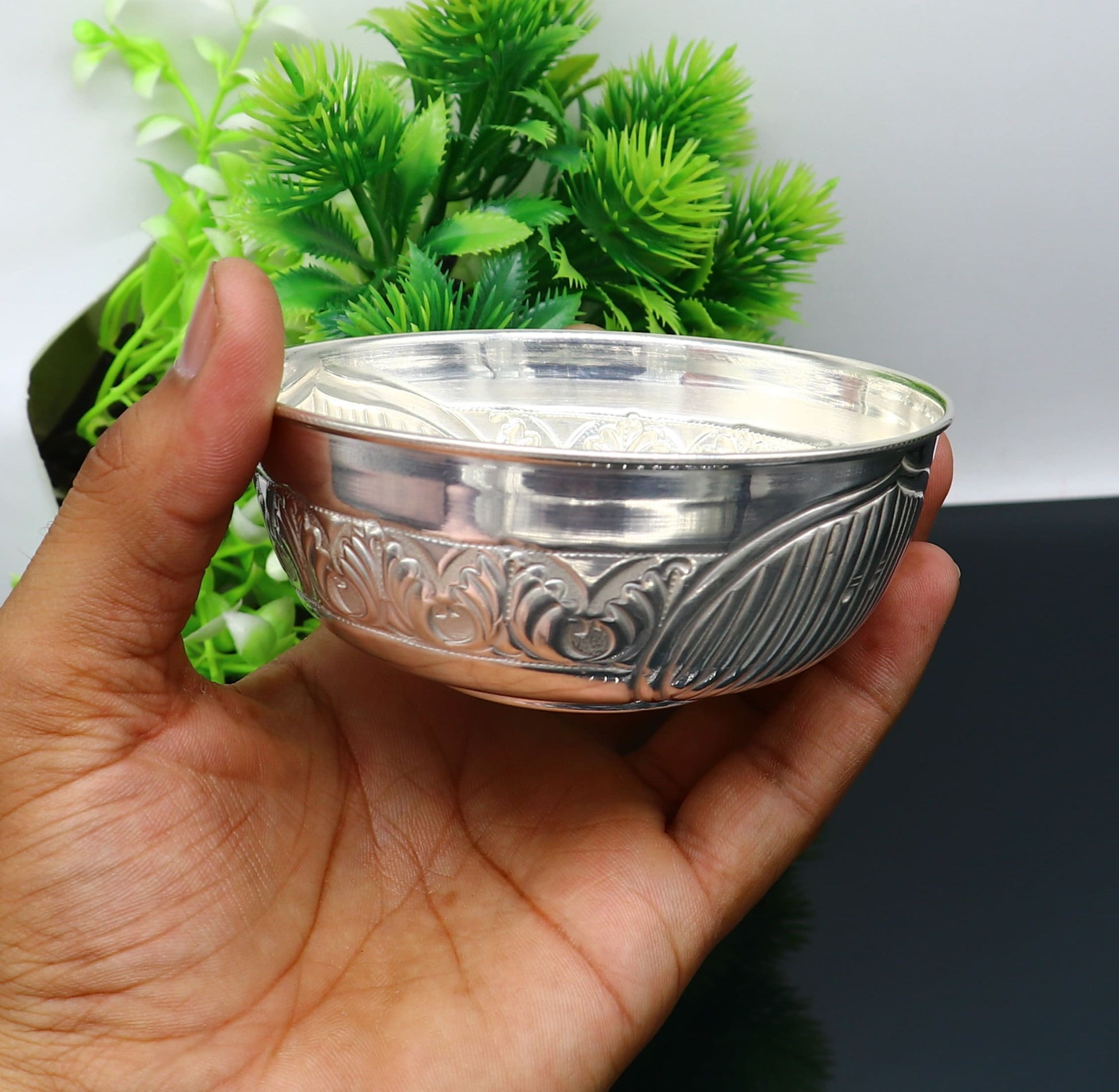 Silver Bowl & Spoon for new born baby - Bis hallmark –