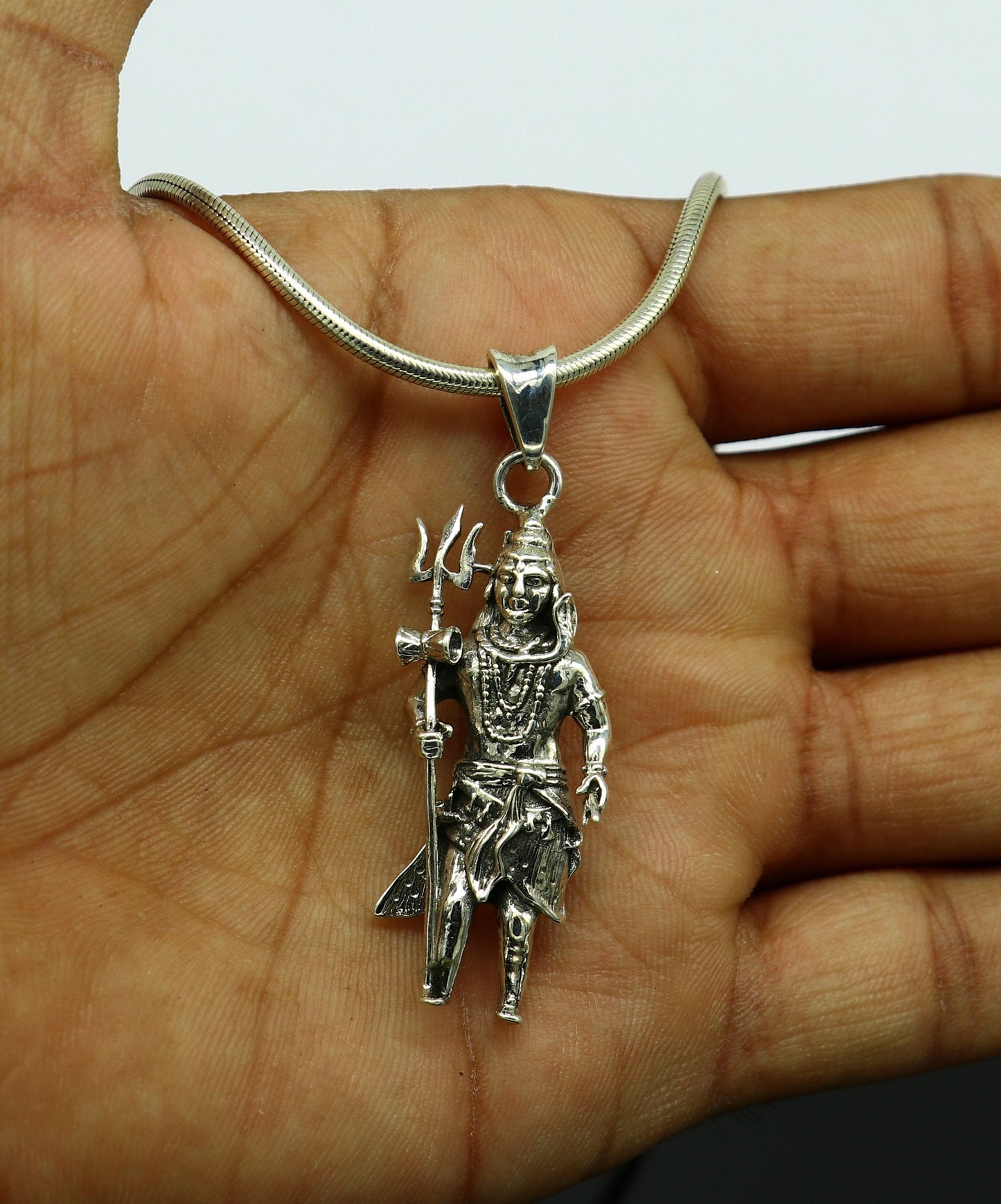 925 sterling silver handmade idol Shiva standing pendant, amazing stylish unisex pendant locket personalized jewelry tribal jewelry ssp540 - TRIBAL ORNAMENTS