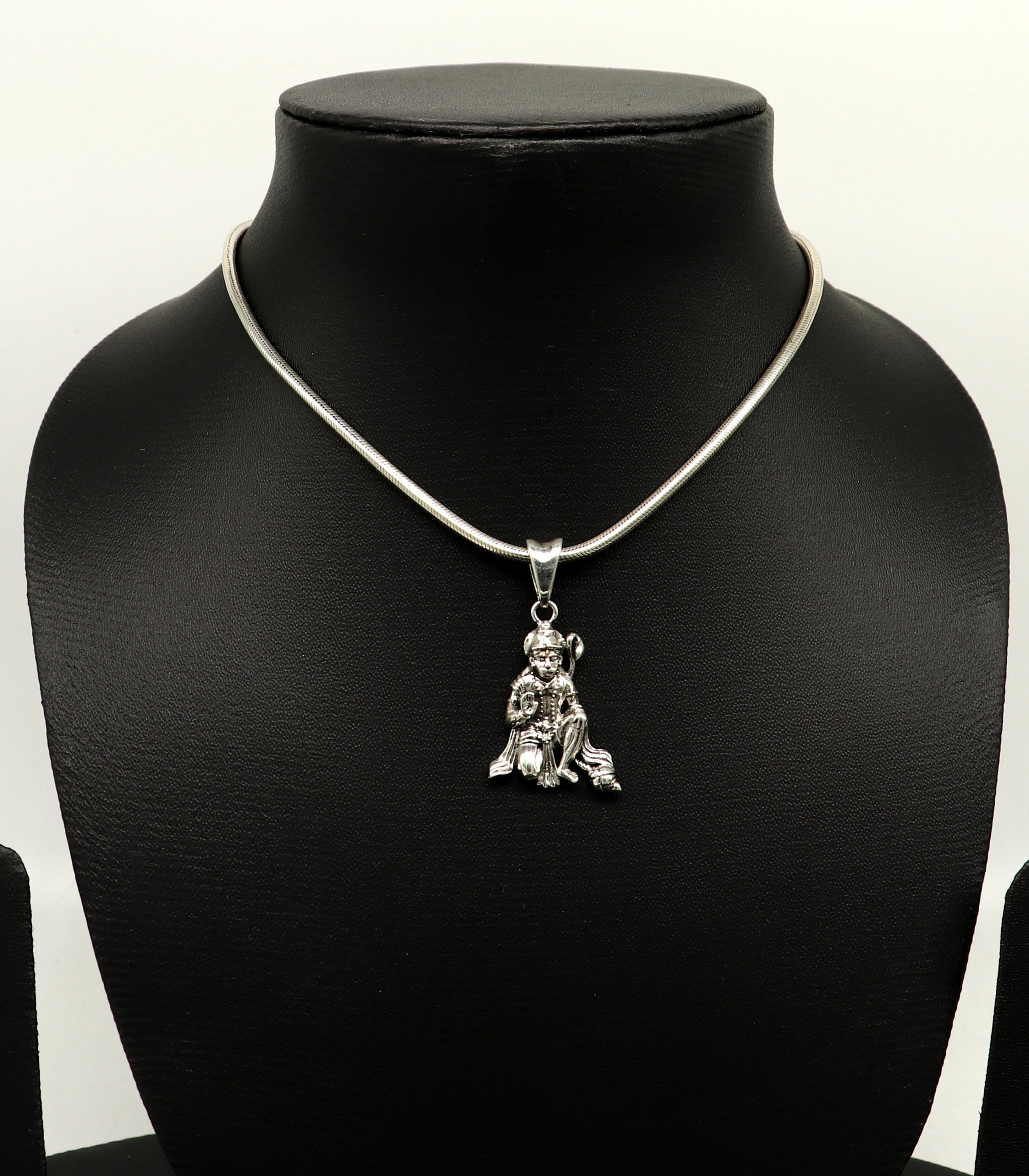 Hanuman ji silver on sale pendant