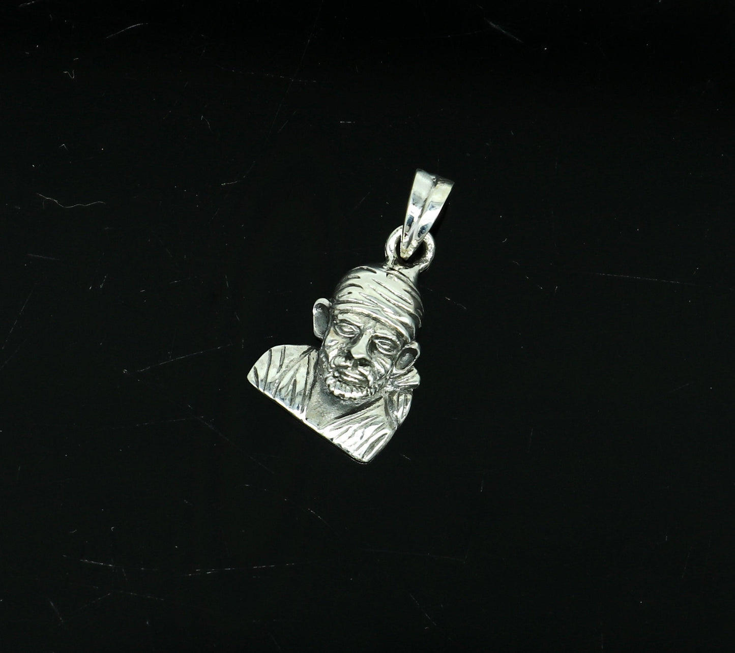 925 sterling silver handmade Indian idol Sai Baba pendant, amazing stylish unisex pendant locket personalized jewelry tribal jewelry ssp498 - TRIBAL ORNAMENTS