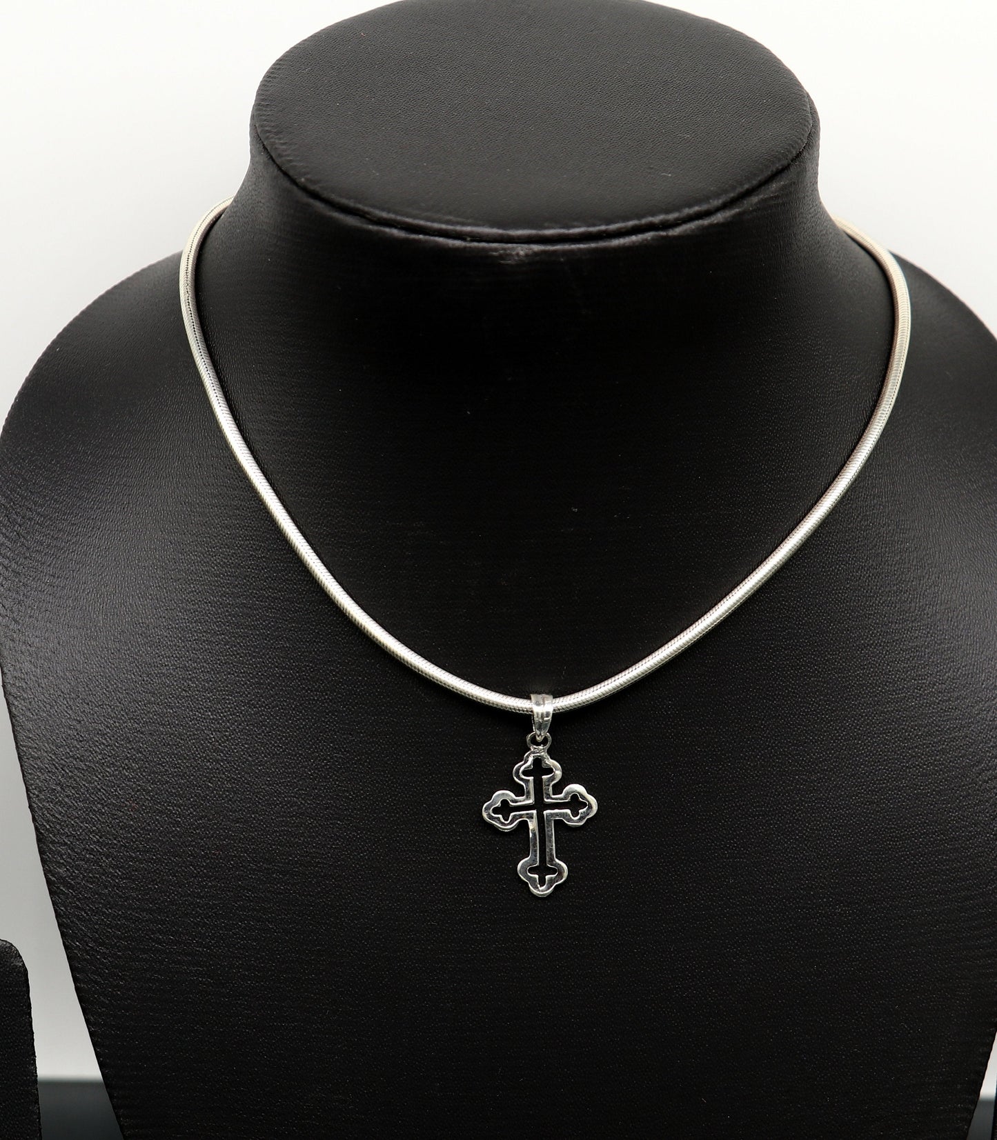 Handmade solid 925 sterling silver cross pendant, excellent unique design stylish unisex personalized gift pendant jewelry from india ssp463 - TRIBAL ORNAMENTS