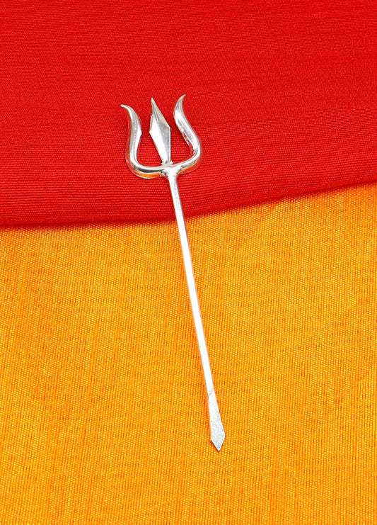 Divine Lord shiva Trident, Solid sterling silver Trishul puja article utensils, goddess trishul trident , god accessories  from india su343 - TRIBAL ORNAMENTS