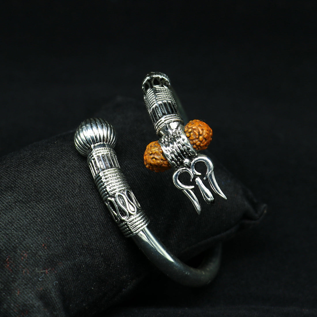 Devine 925 sterling silver handmade lord Shiva trident Trishul bangle bracelet kada, best gift for girl's or boy's stunning bangle nssk420 - TRIBAL ORNAMENTS