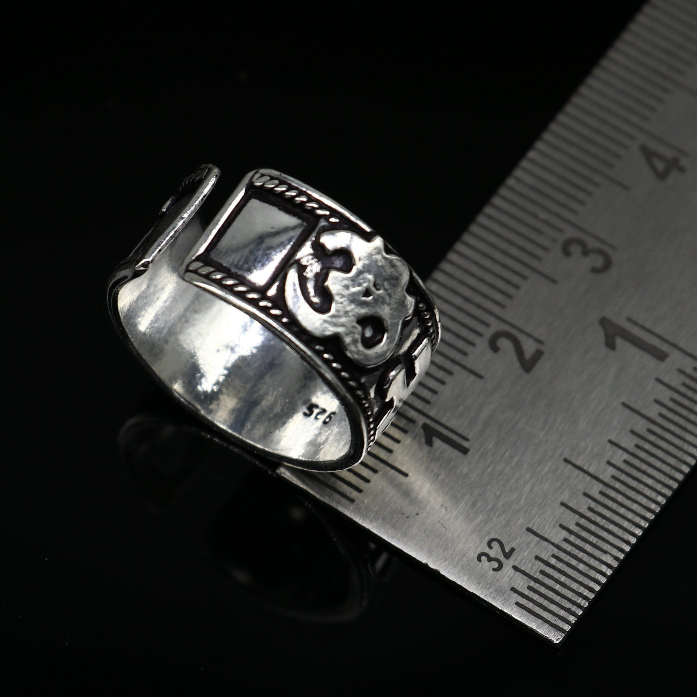 Adjustable thumb hot sale ring silver