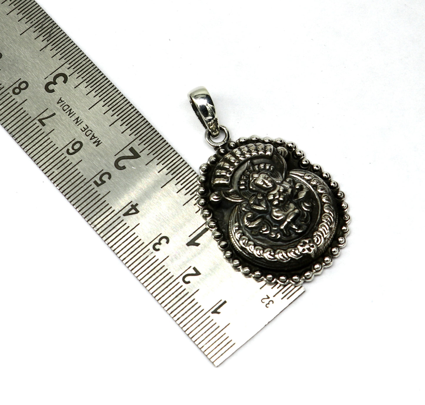 925 sterling silver Vintage antique design handmade God Krishna fabulous pendant tribal belly dance temple jewelry from india nsp426 - TRIBAL ORNAMENTS