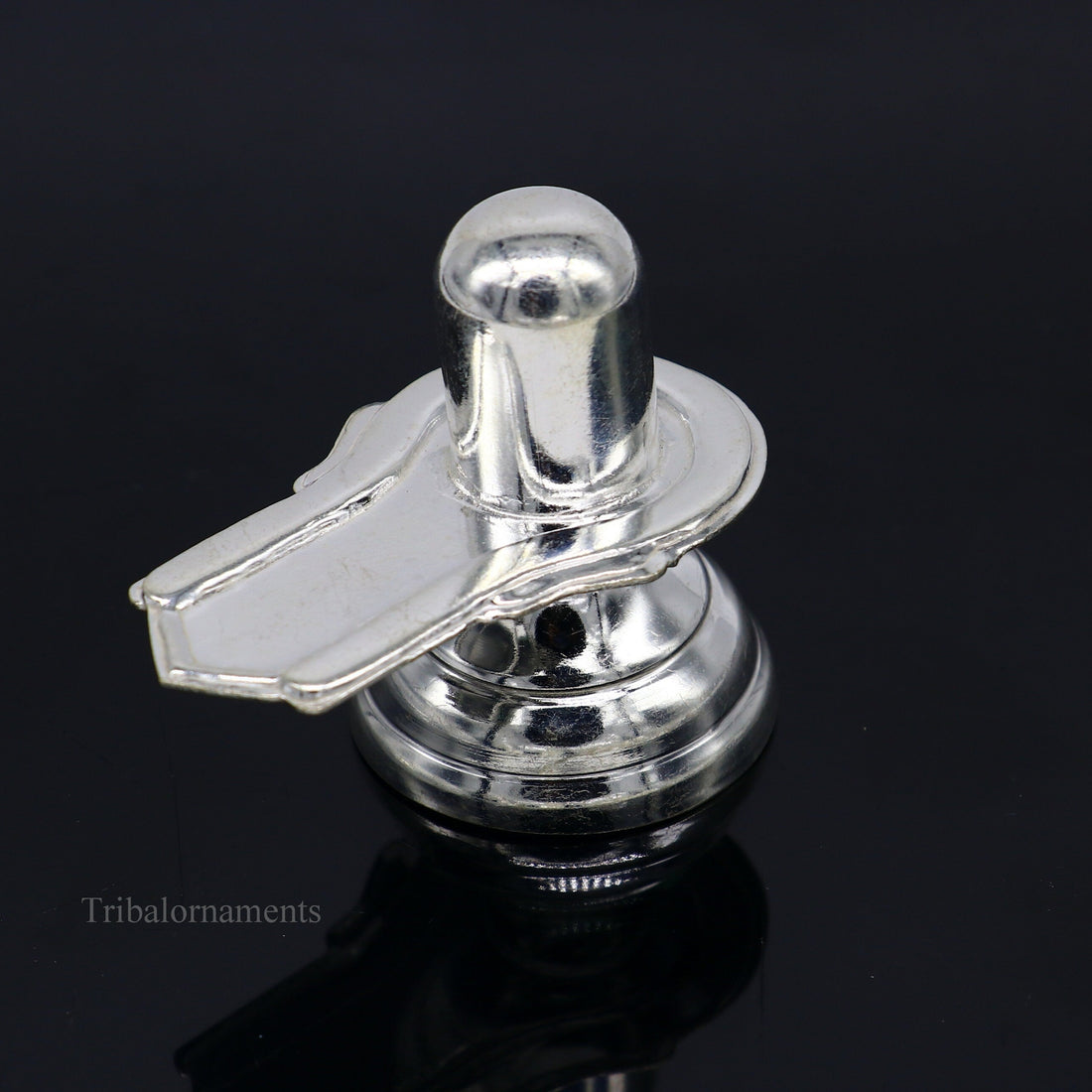 925 sterling silver handmade small Lord Shiva lingam, silver shivling puja utensils, home temple silver article puja accessories art70 - TRIBAL ORNAMENTS