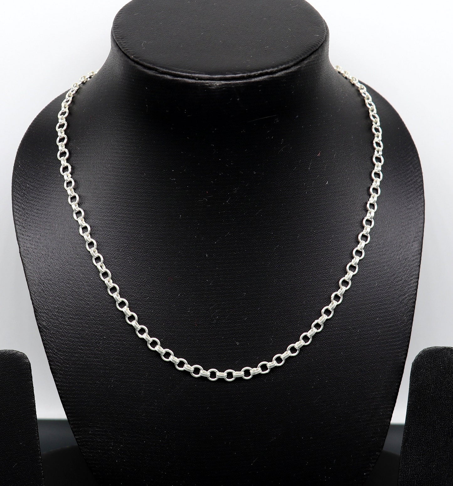 925 sterling silver handmade link rolo chain necklace or belly chain or bracelet or anklets all in one chain stylish fancy jewelry ch107 - TRIBAL ORNAMENTS