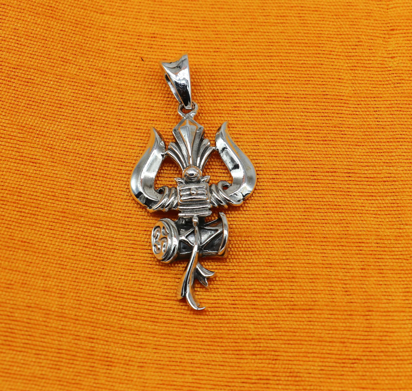 925 sterling silver Hindu idol Lord Shiva trident/trishul pendant, amazing vintage design gifting locket pendant customized jewelry ssp524 - TRIBAL ORNAMENTS