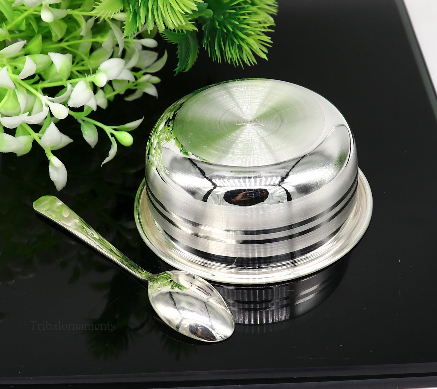 999 fine solid silver handmade small bowl for baby food, pure silver vessels, silver utensils, home and kitchen accessories India sv221 - TRIBAL ORNAMENTS