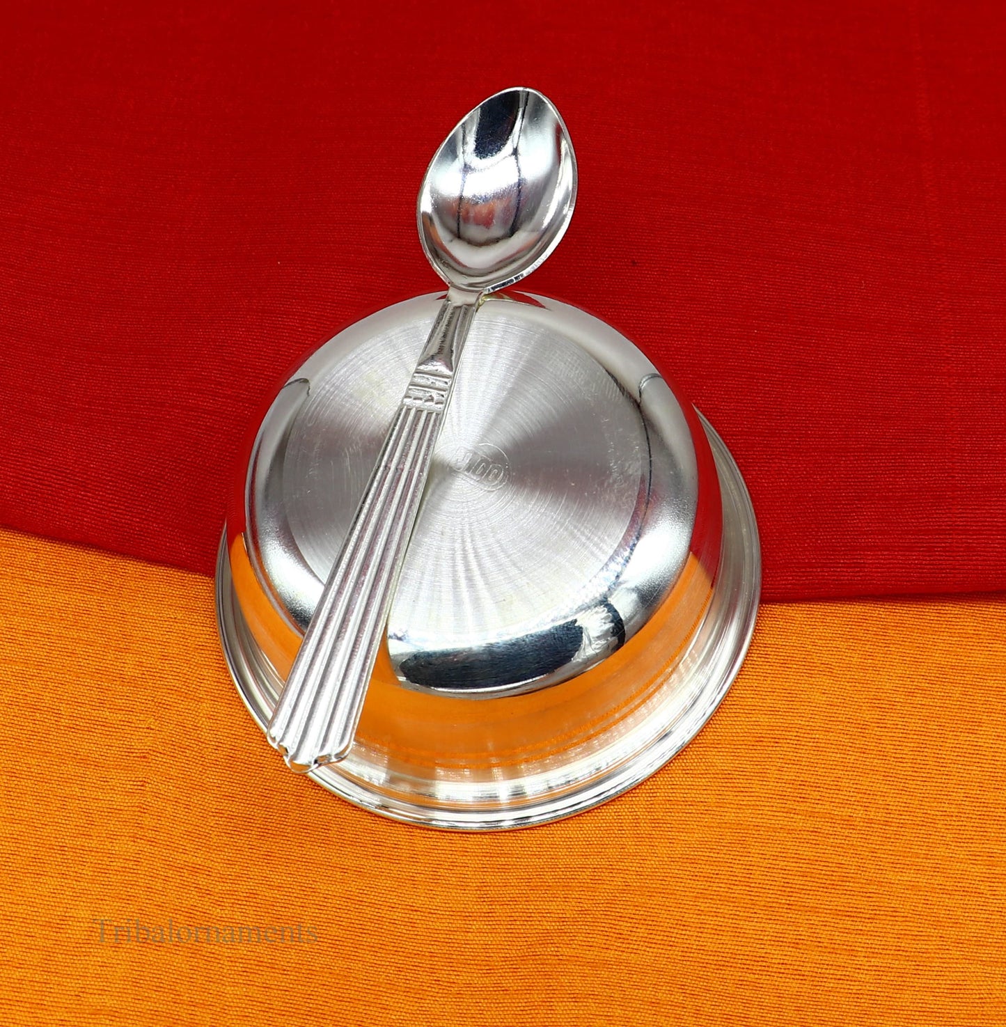 999 fine solid silver handmade small bowl for baby food, pure silver vessels, silver utensils, home and kitchen accessories India sv222 - TRIBAL ORNAMENTS