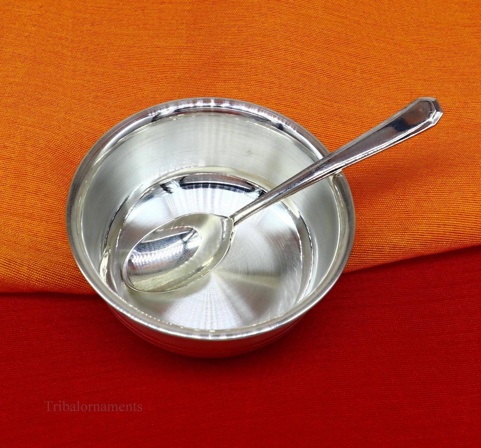 999 fine solid silver handmade small bowl for baby serving, pure silver vessel, silver utensils, home kitchen accessories puja bowl sv223 - TRIBAL ORNAMENTS