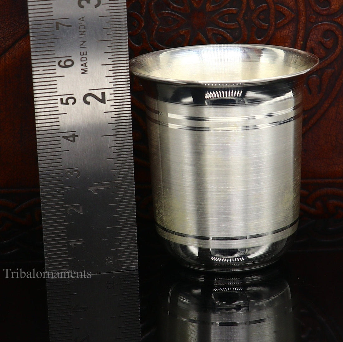 999 fine silver handmade vessel, water/milk Glass tumbler, silver flask, baby kids silver utensils stay healthy water milk cup sv229 - TRIBAL ORNAMENTS