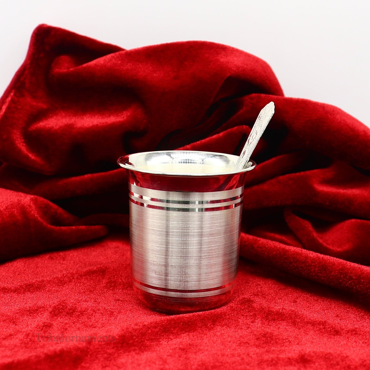 999 fine silver handmade vessel, water/milk Glass tumbler, silver flask, baby kids silver utensils stay healthy water milk cup sv231 - TRIBAL ORNAMENTS