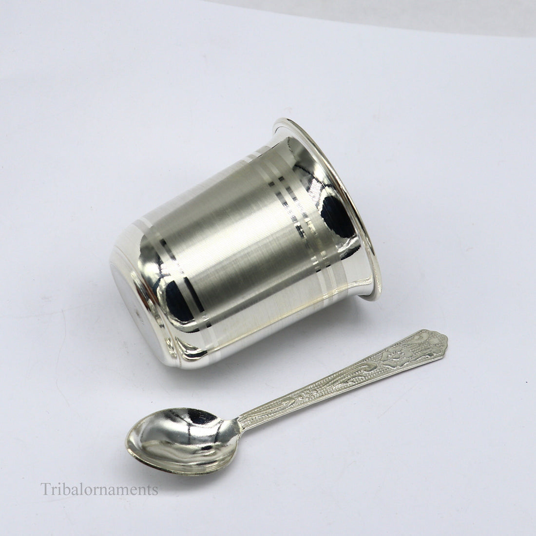 999 fine silver handmade vessel, water/milk Glass tumbler, silver flask, baby kids silver utensils stay healthy water milk cup sv231 - TRIBAL ORNAMENTS