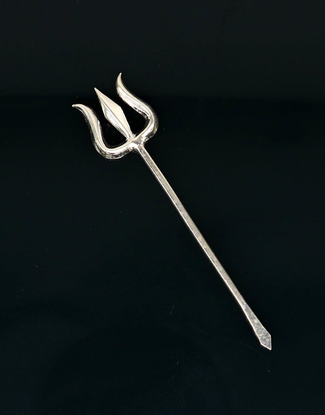 Divine Lord shiva Trident, Solid sterling silver Trishul puja article utensils, goddess trishul trident , god accessories  from india su343 - TRIBAL ORNAMENTS