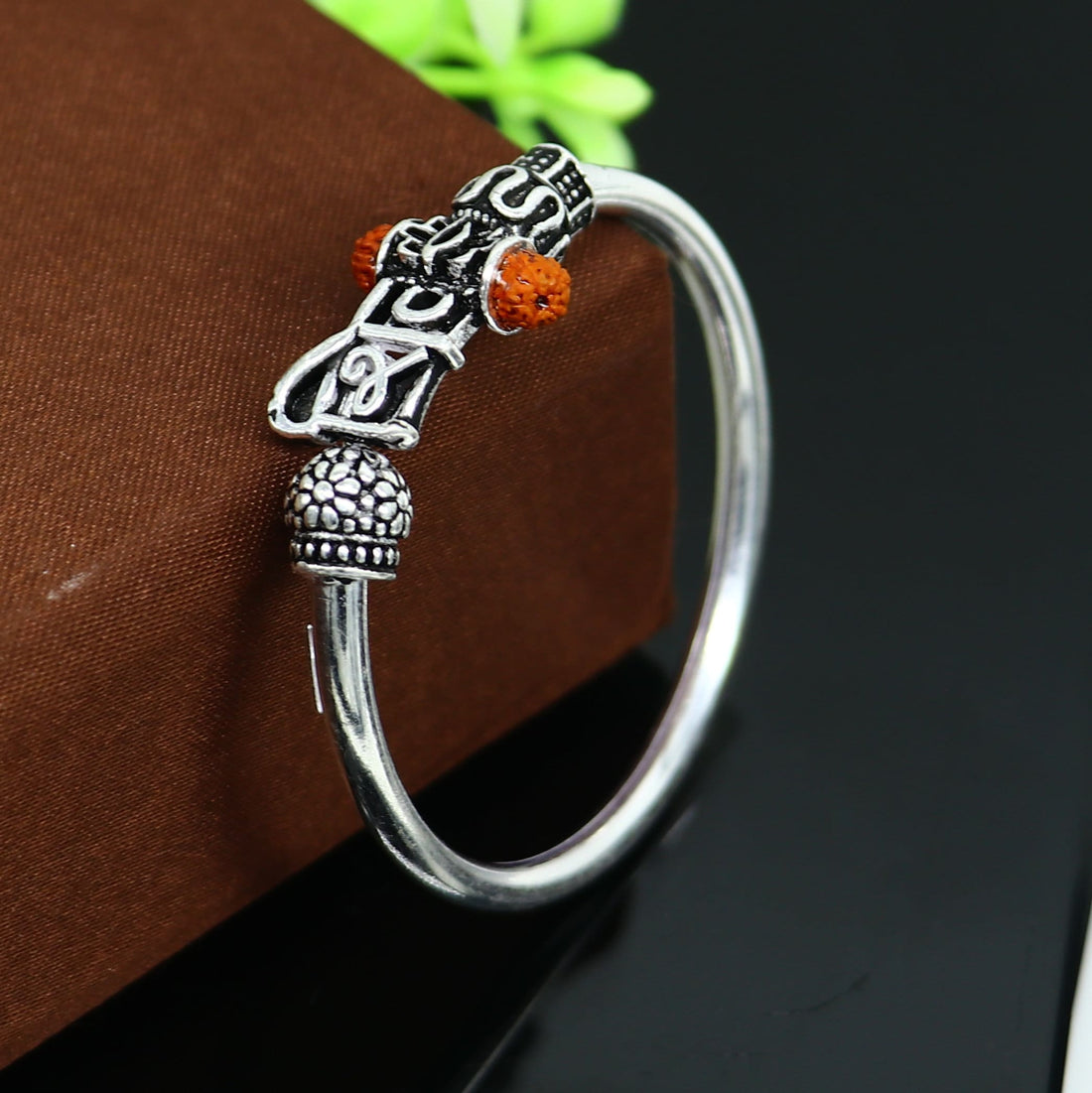Handmade vintage antique design customized silver baby bangle kada, excellent lord shiva bangle bracelet kada for gifting nbbk236 - TRIBAL ORNAMENTS