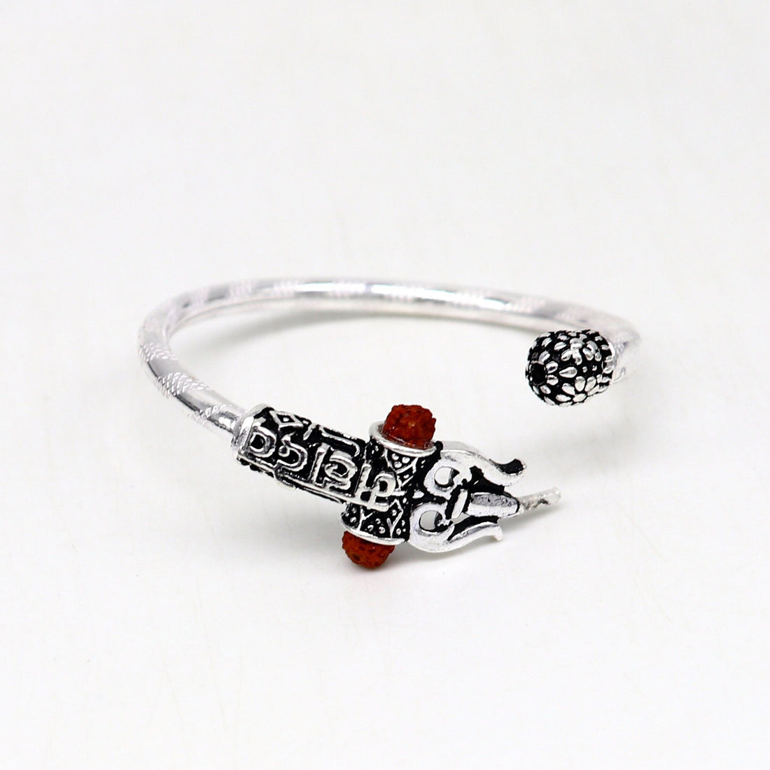 Handmade vintage antique design customized silver baby bangle kada, excellent lord shiva Mahadeva bangle bracelet kada for gifting nbbk235 - TRIBAL ORNAMENTS