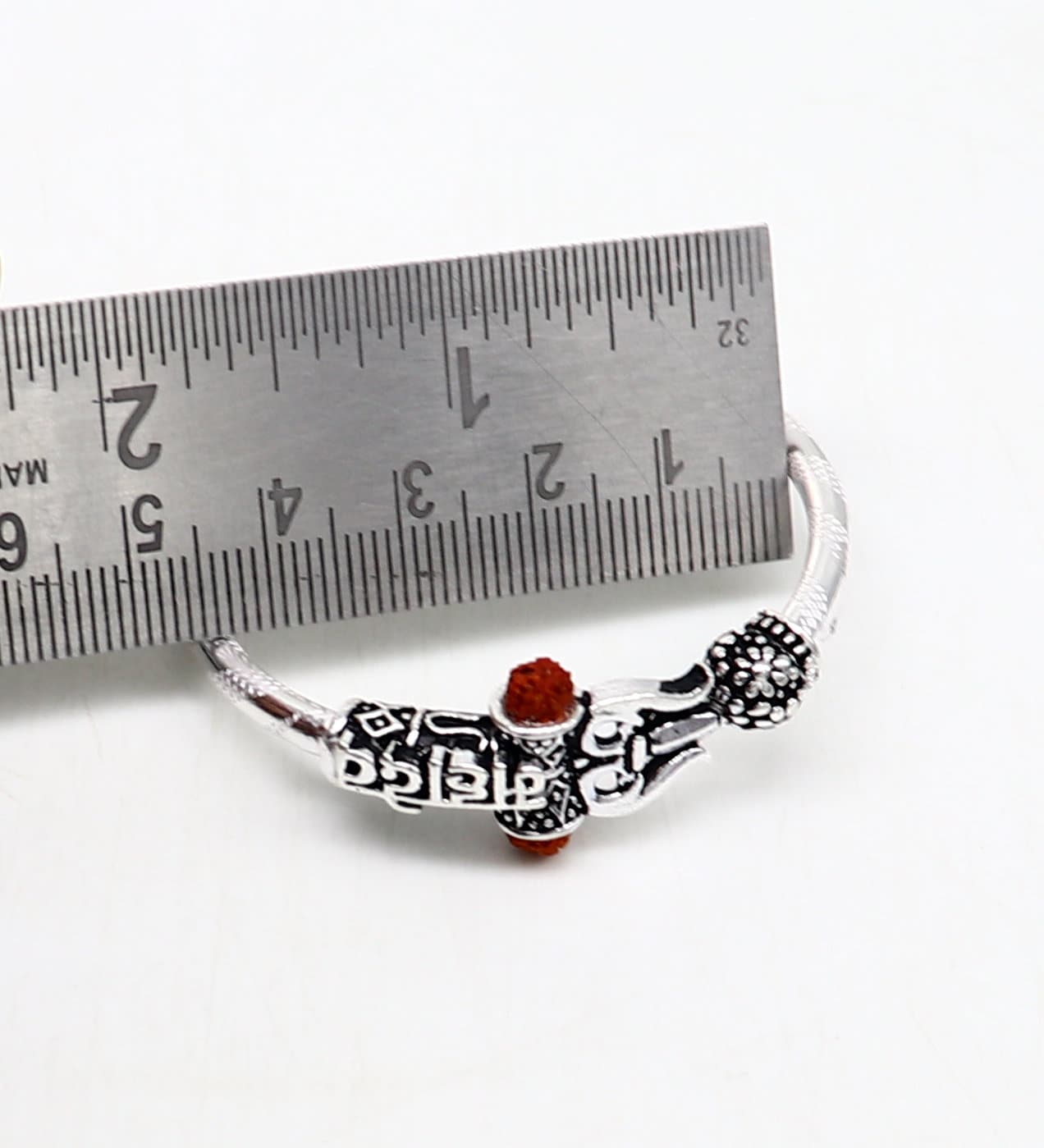 Handmade vintage antique design customized silver baby bangle kada, excellent lord shiva Mahadeva bangle bracelet kada for gifting nbbk235 - TRIBAL ORNAMENTS