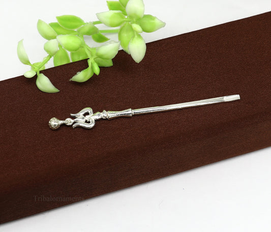 3" inches long handmade solid sterling silver kum kum sticks, eyeliner stick, kajal sticks, surma stick, brides vintage style gift su397 - TRIBAL ORNAMENTS