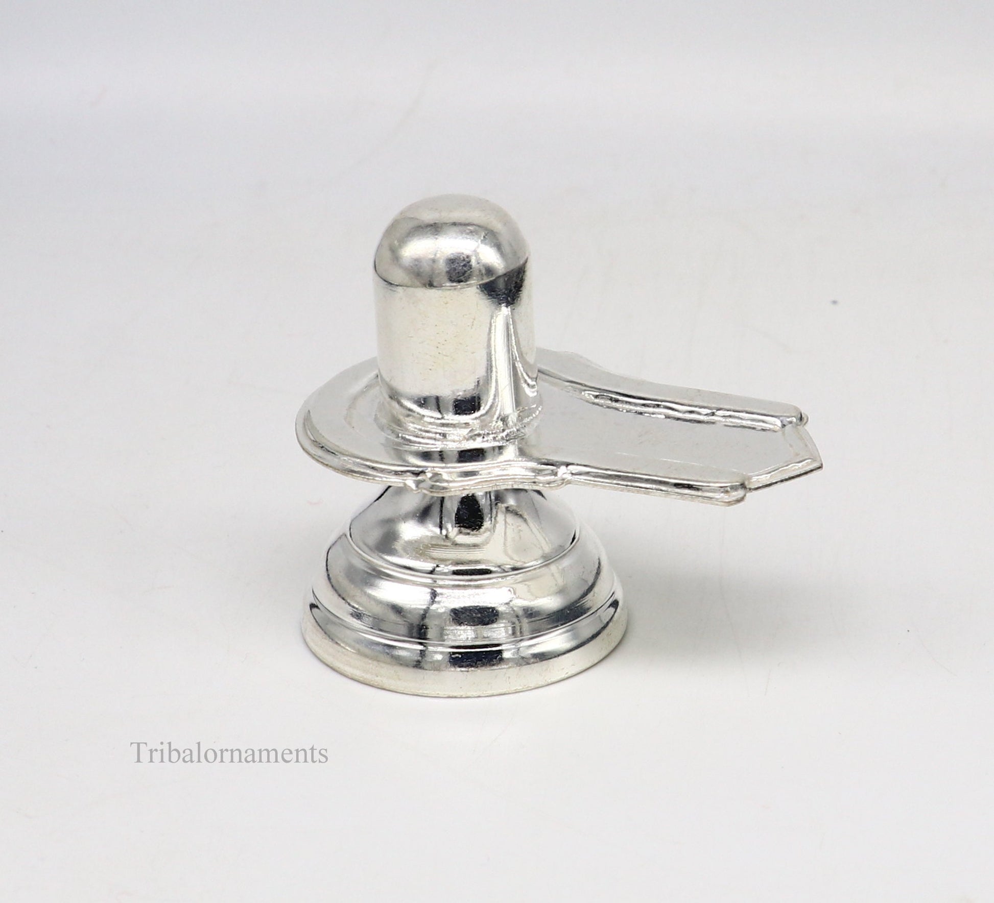 925 sterling silver handmade small Lord Shiva lingam, silver shivling puja utensils, home temple silver article puja accessories art71 - TRIBAL ORNAMENTS