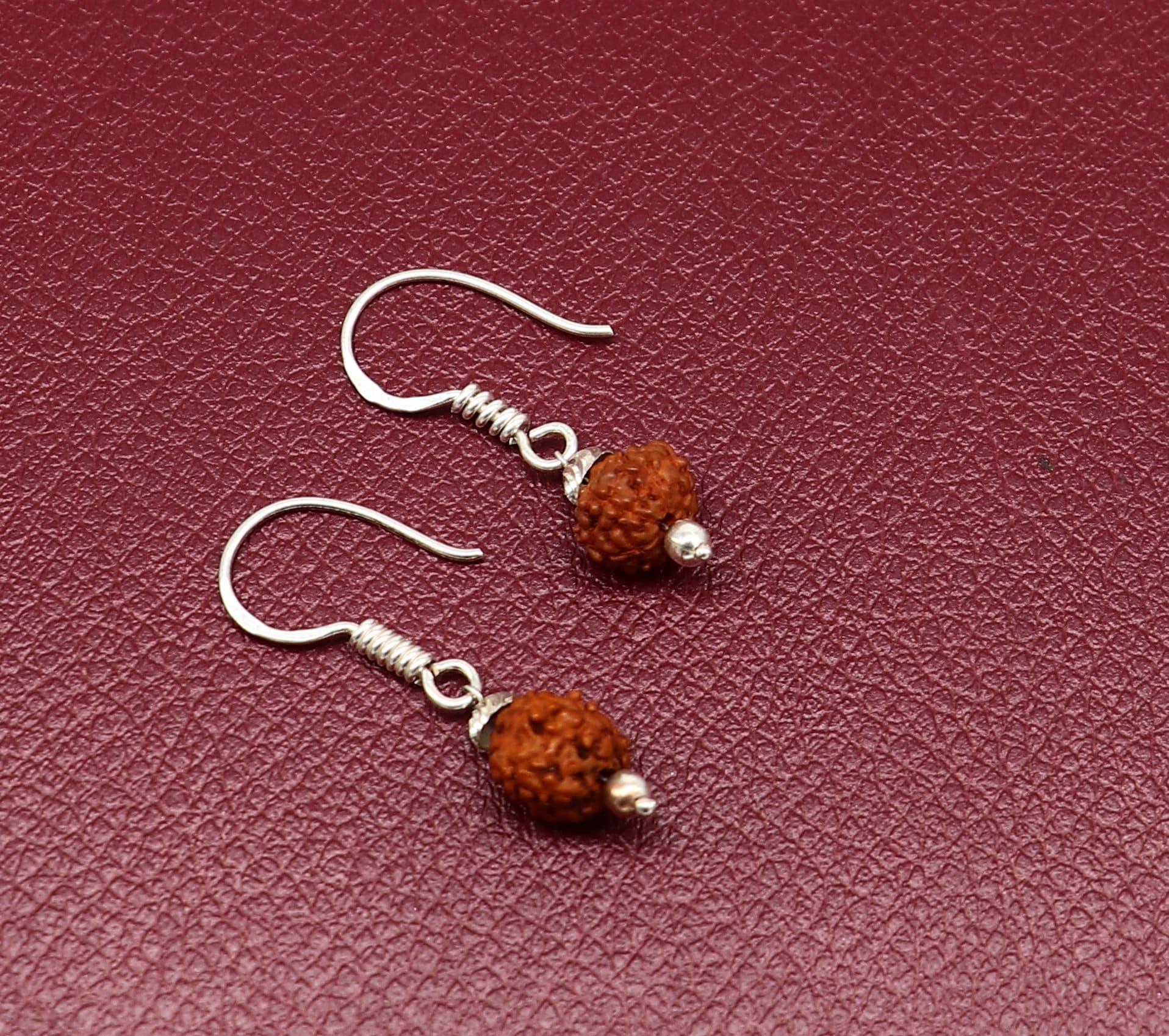 Bronzite Leaf Earrings in Oxidized Copper  OxanaCrafts