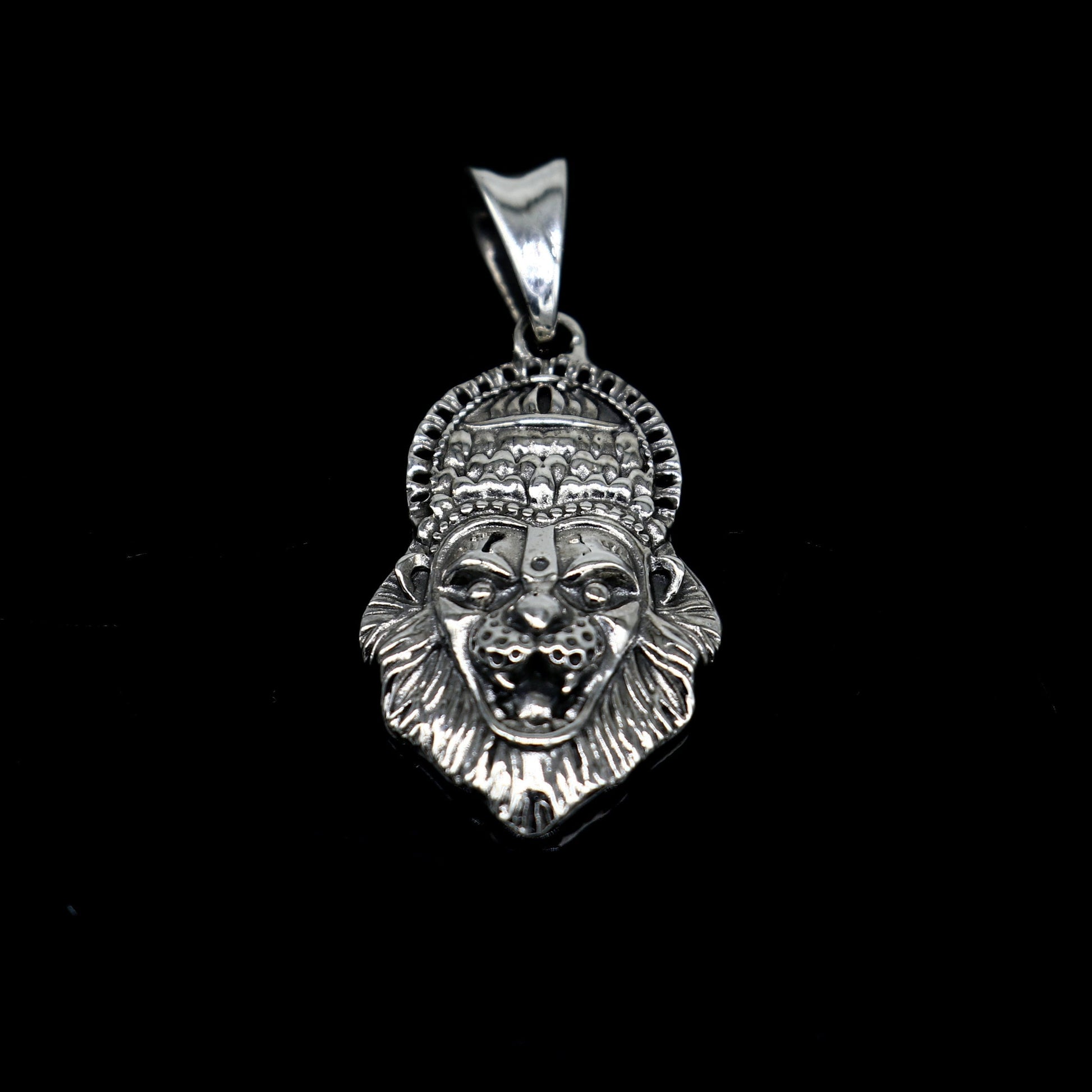 925 fine pure silver idol God Vishnu Narsimha pendant, stylish customized pendant, best gifting locket oxidized pendant necklace nsp425 - TRIBAL ORNAMENTS