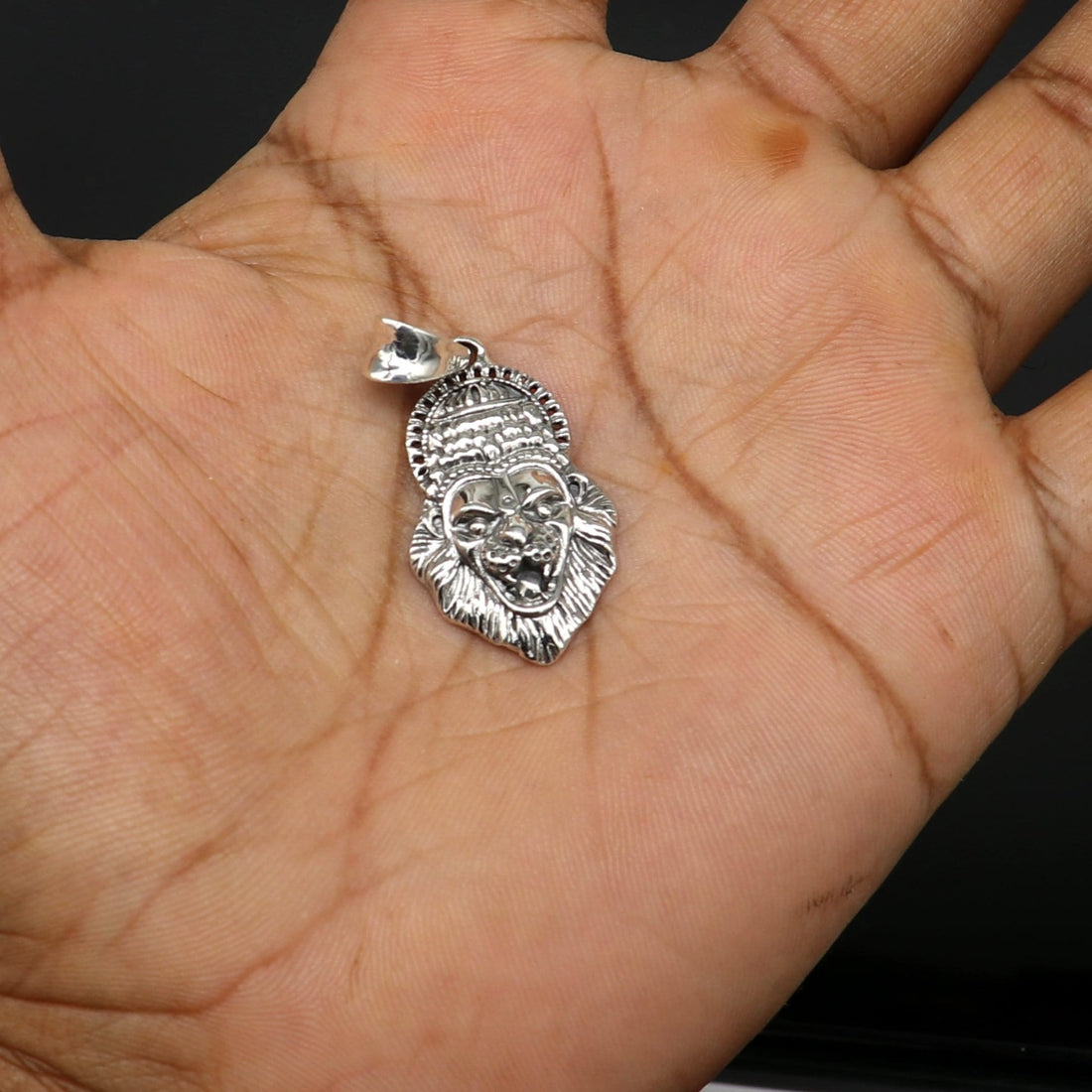 925 fine pure silver idol God Vishnu Narsimha pendant, stylish customized pendant, best gifting locket oxidized pendant necklace nsp425 - TRIBAL ORNAMENTS