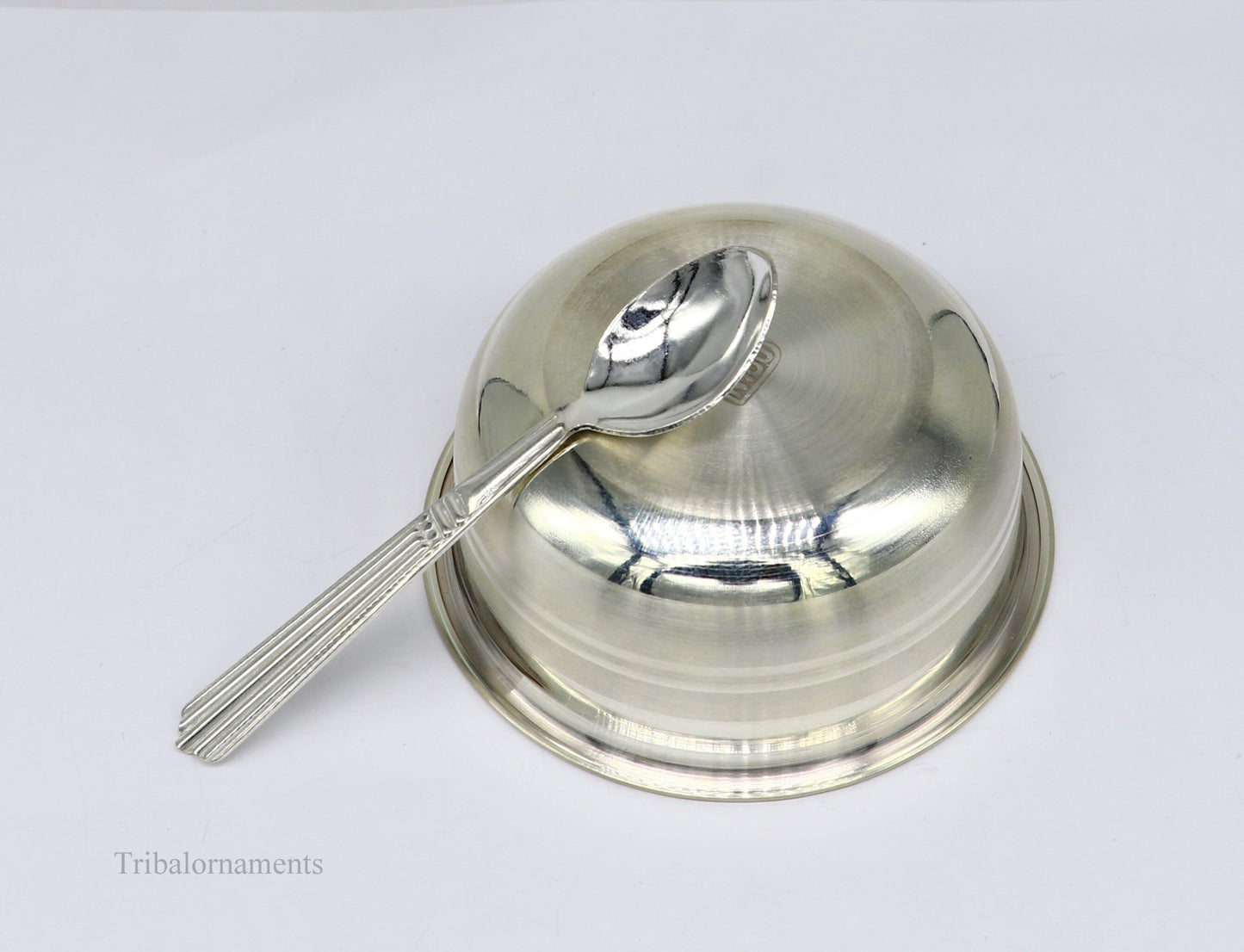 999 fine solid silver handmade small bowl for baby serving, pure silver vessel, silver utensils, home kitchen accessories puja bowl sv224 - TRIBAL ORNAMENTS