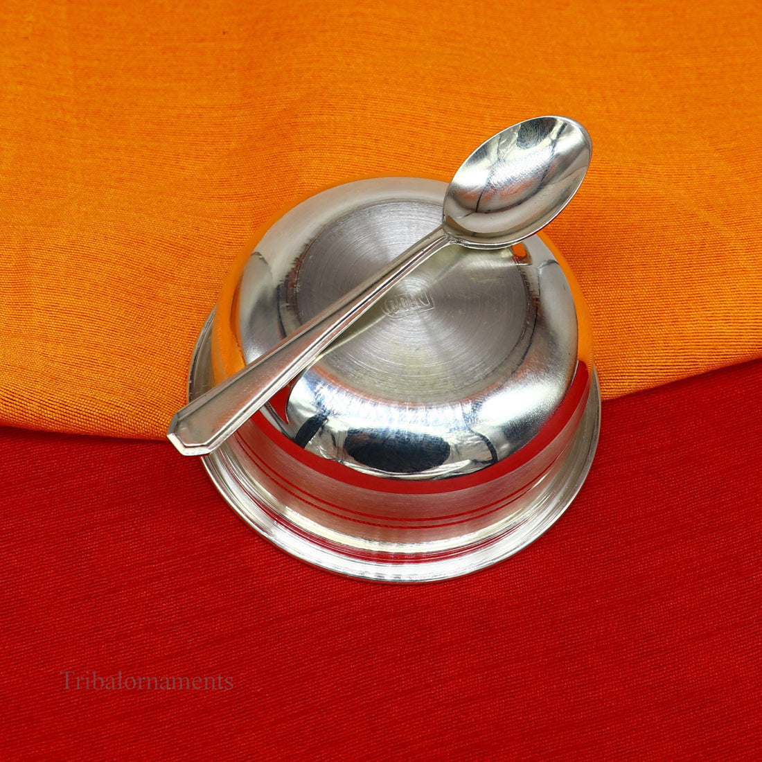 999 fine solid silver handmade small bowl for baby serving, pure silver vessel, silver utensils, home kitchen accessories puja bowl sv225 - TRIBAL ORNAMENTS