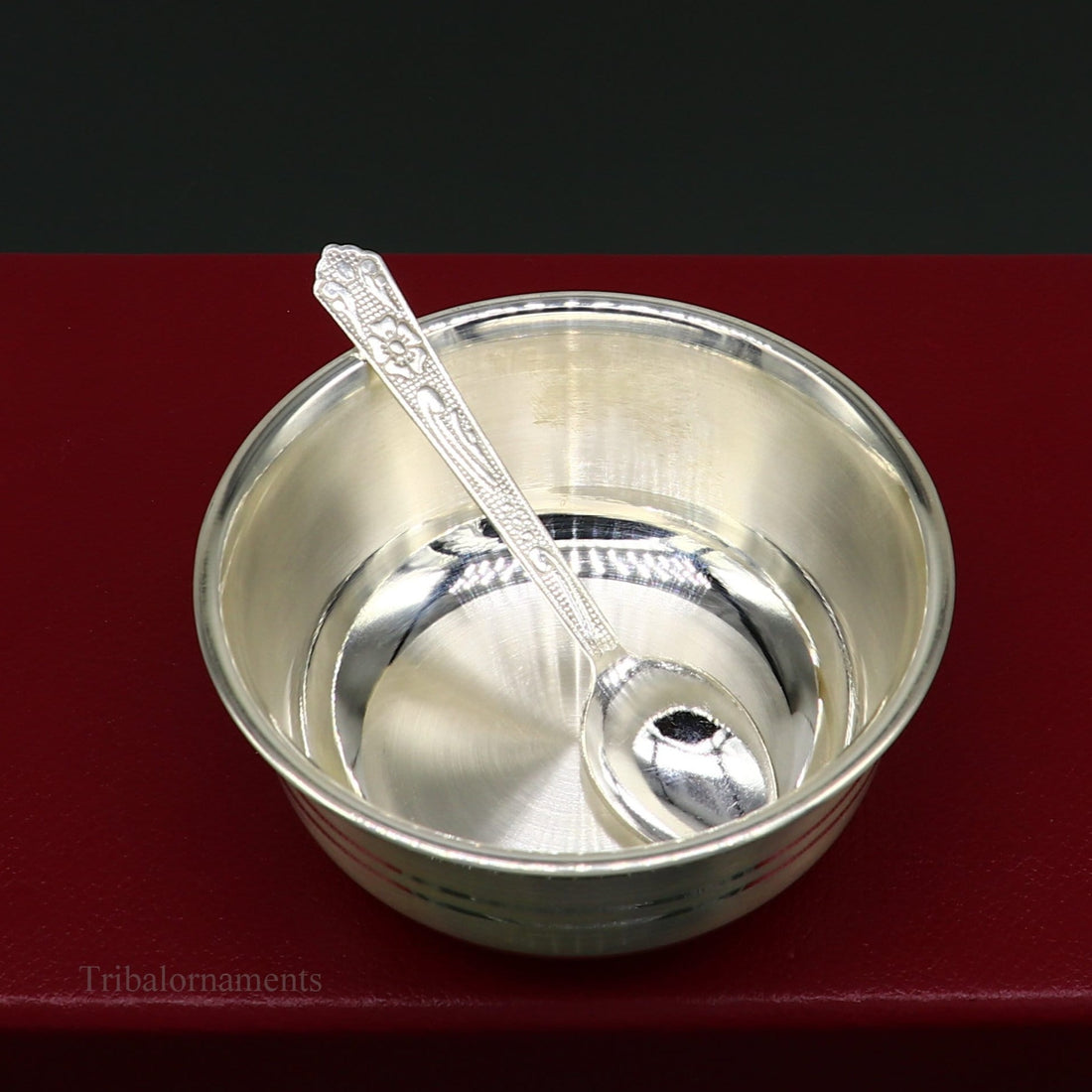 999 fine solid silver handmade small bowl for baby serving, pure silver vessel, silver utensils, home kitchen accessories puja bowl sv226 - TRIBAL ORNAMENTS