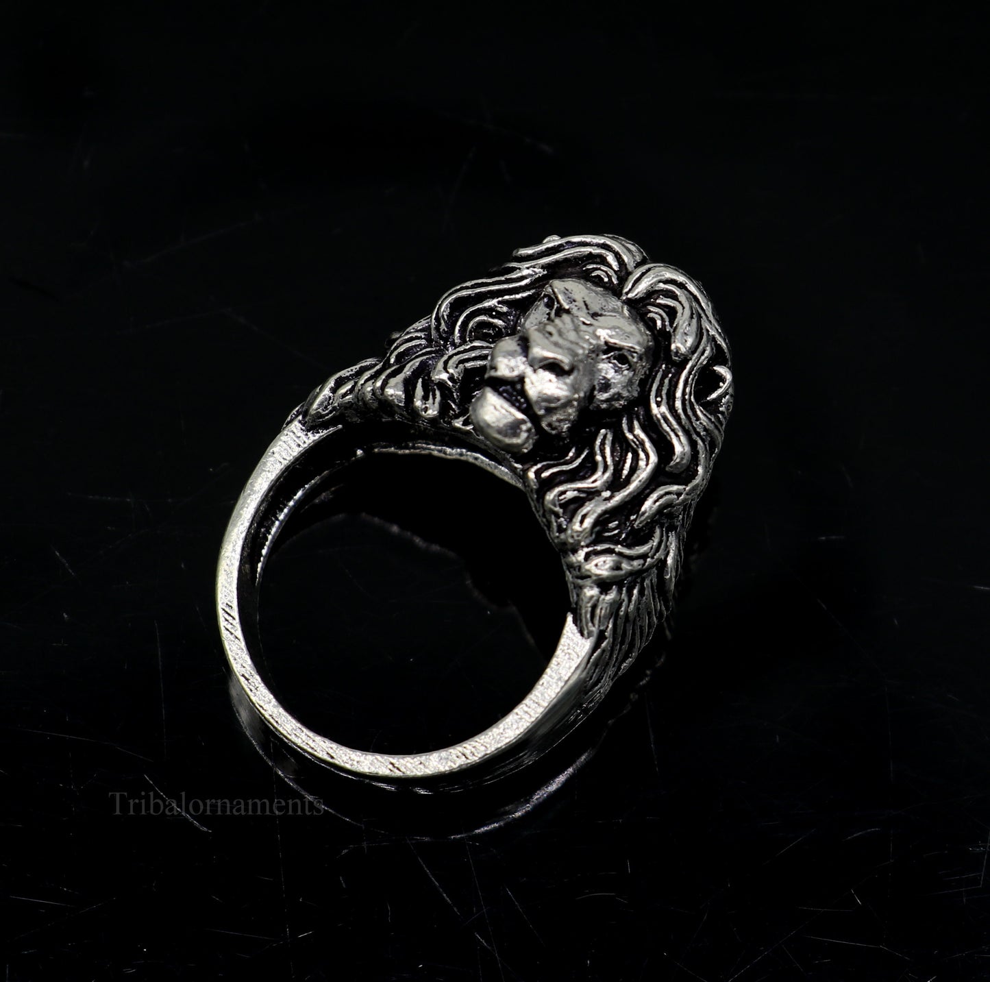 925 sterling silver handcrafted forest king lion face ring, best gifting unisex ring, gorgeous vintage antique stylish ring bands ring435 - TRIBAL ORNAMENTS