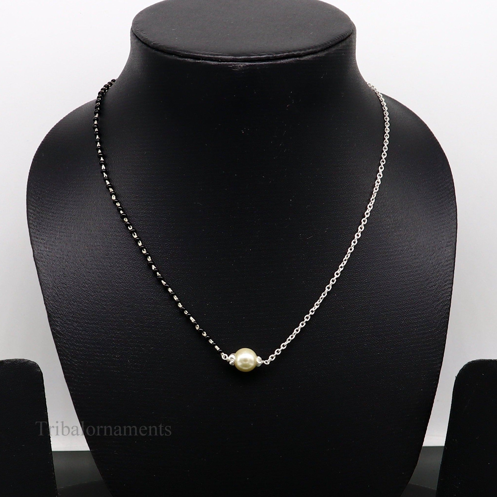 White Small Baroque Nugget Pearl Long Necklace
