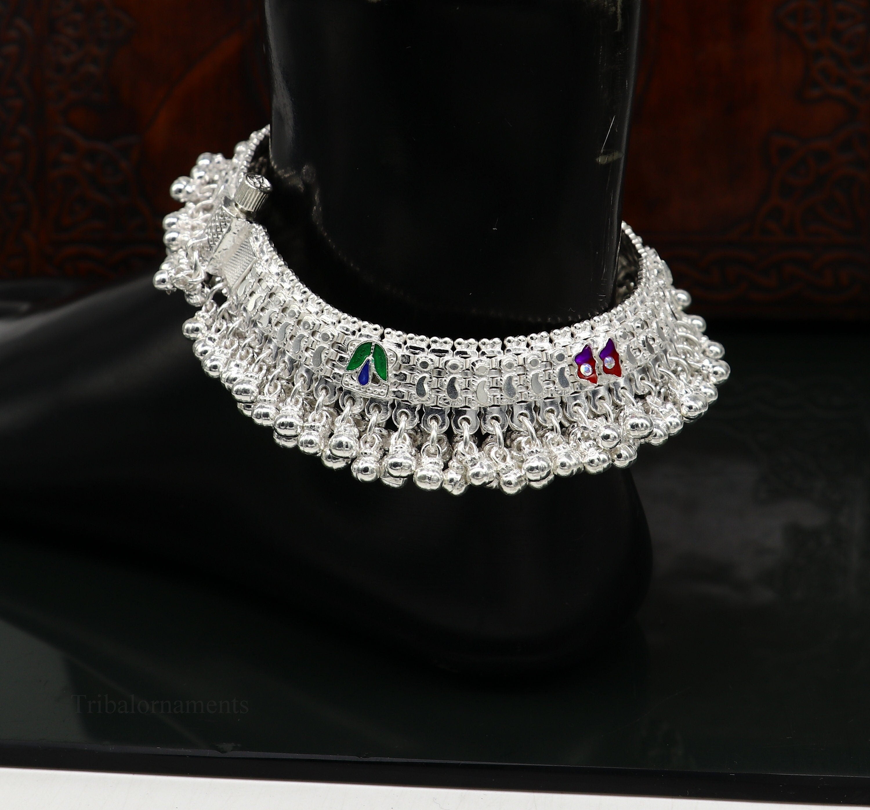 Heavy silver anklets for outlet bride