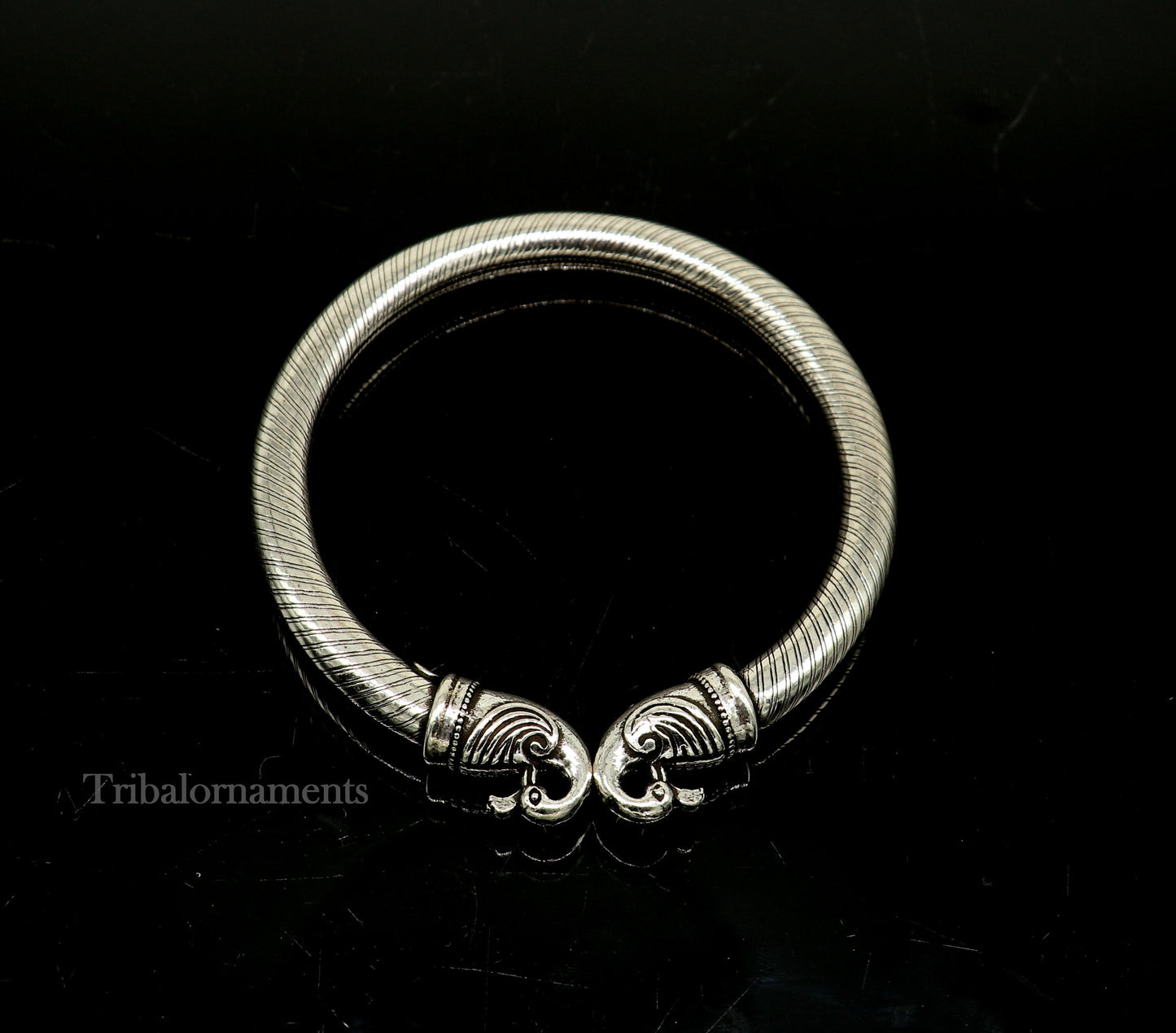 925 sterling silver handmade stunning vintage peacock design bangle bracelet kada, unisex customized personalized hip-hop jewelry nssk477 - TRIBAL ORNAMENTS