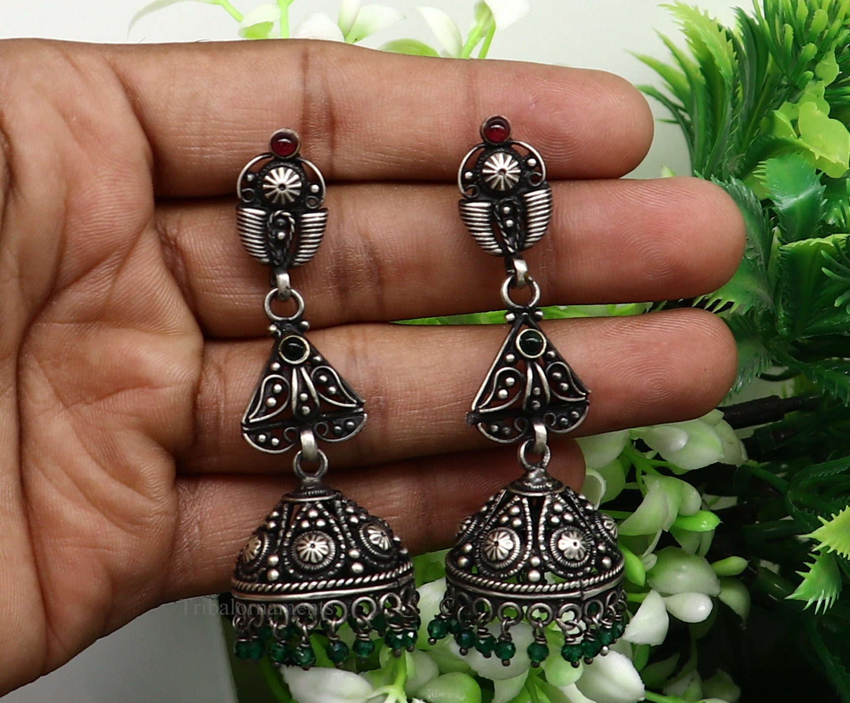 925 solid silver earrings, Antique silver stud earrings, handmade deals silver earrings, women fashion jewelry, Traditional Indian Earring