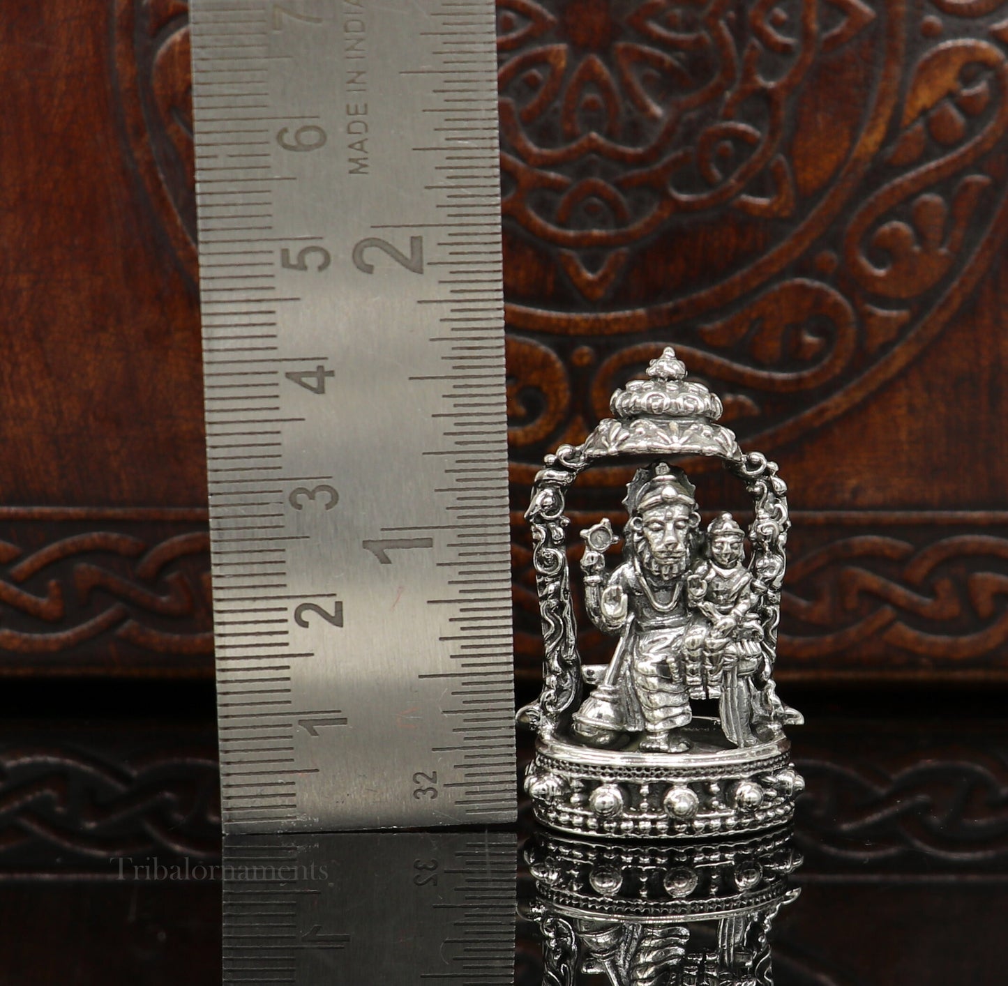 925 sterling silver handmade Narsinmha Narsingha statue or Murti with Prahalad, amazing Stunning diwal puja worshipping  figurine art156 - TRIBAL ORNAMENTS