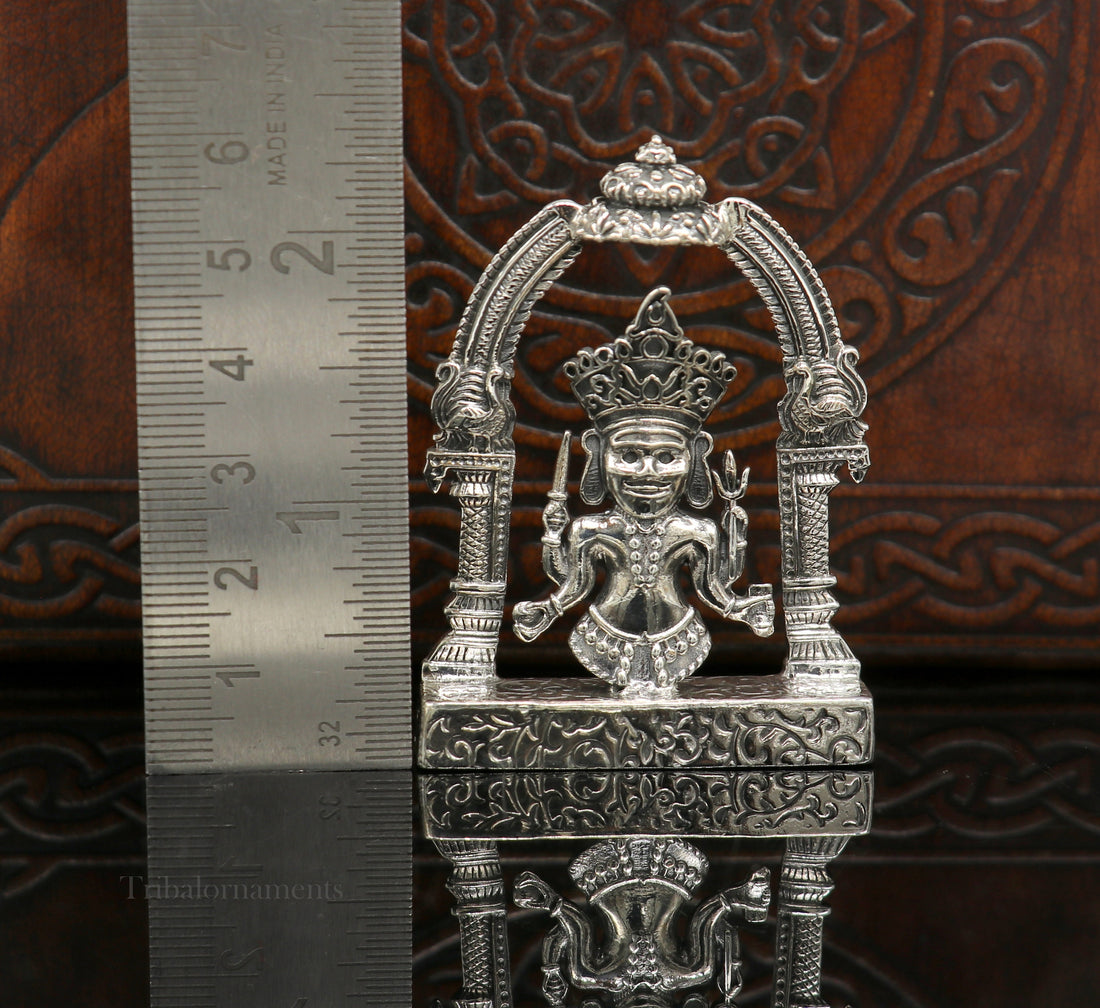 925 sterling silver handmade Divine Hindu deity Nakado Bhairwa or Nakoda bheruji parshvanath divine jain Statue Sculpture figurine puja article art170 - TRIBAL ORNAMENTS