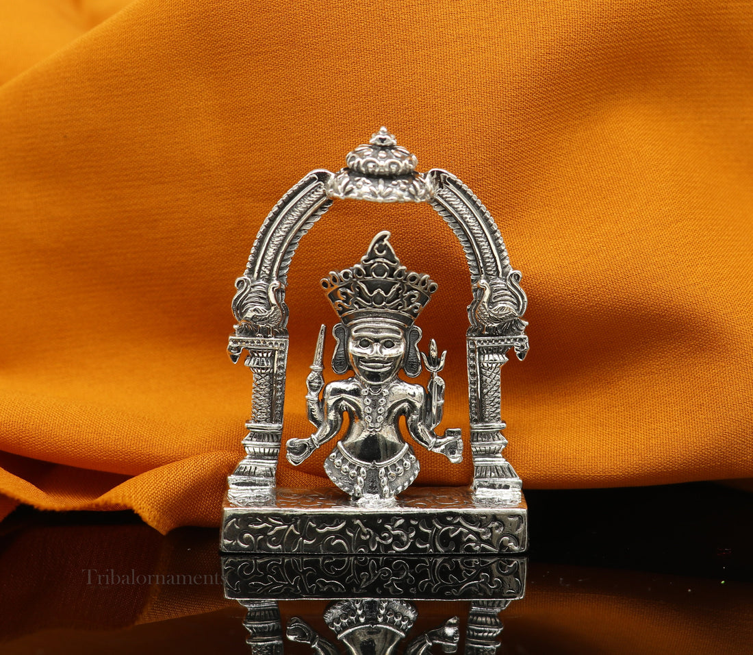 925 sterling silver handmade Divine Hindu deity Nakado Bhairwa or Nakoda bheruji parshvanath divine jain Statue Sculpture figurine puja article art170 - TRIBAL ORNAMENTS