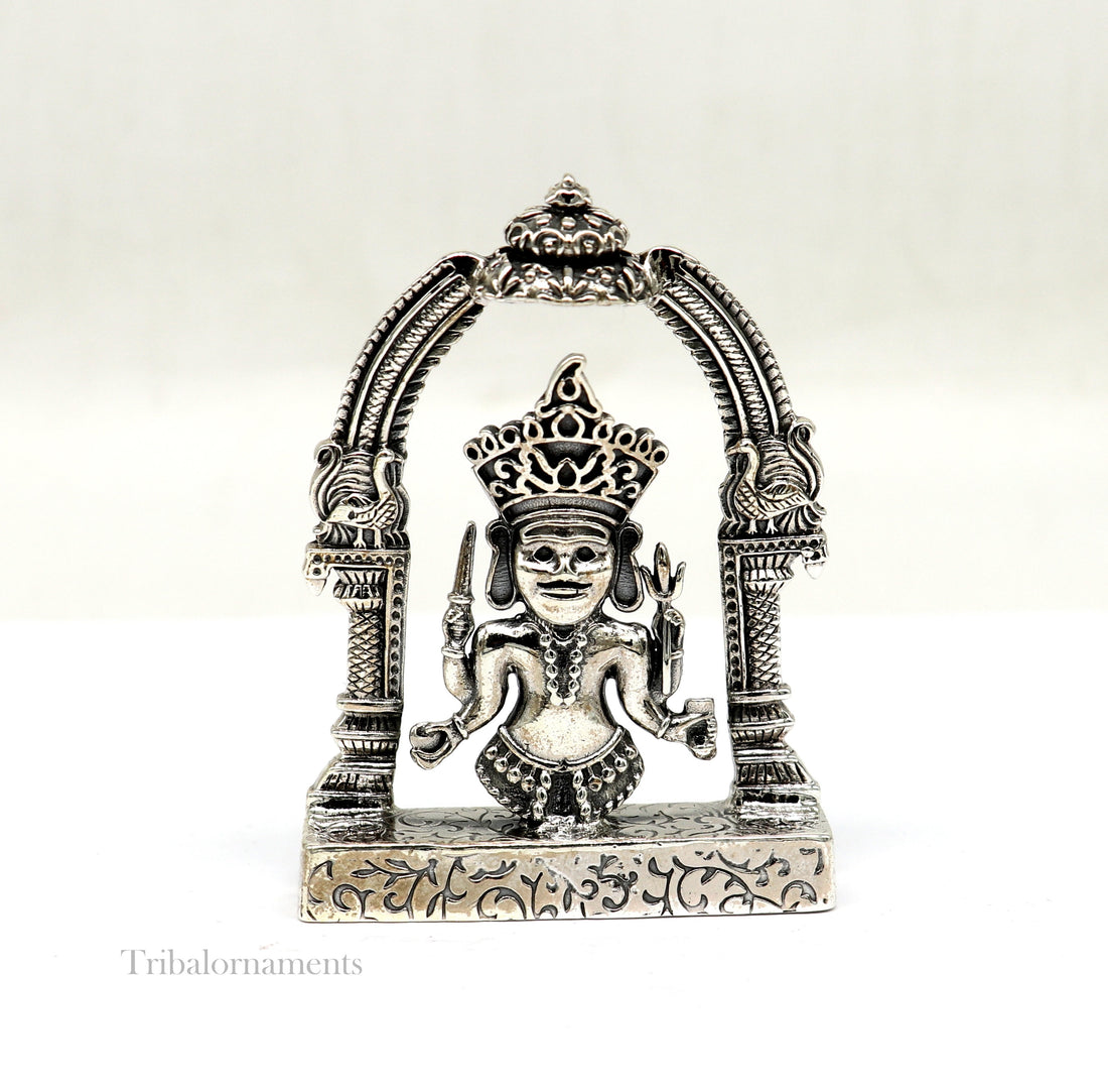 925 sterling silver handmade Divine Hindu deity Nakado Bhairwa or Nakoda bheruji parshvanath divine jain Statue Sculpture figurine puja article art170 - TRIBAL ORNAMENTS