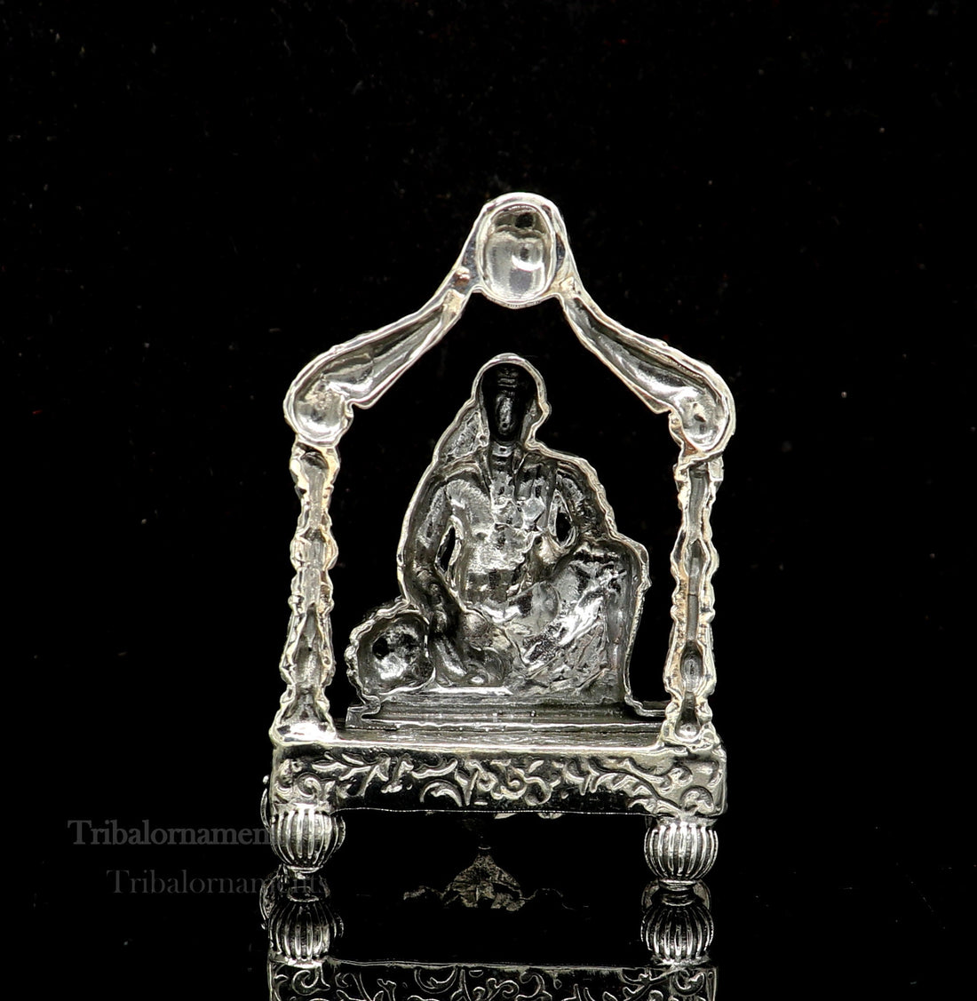 925 sterling silver handmade Divine Hindu idol deity Sai Baba statue murti divine Statue Sculpture figurine puja article gifting art173 - TRIBAL ORNAMENTS