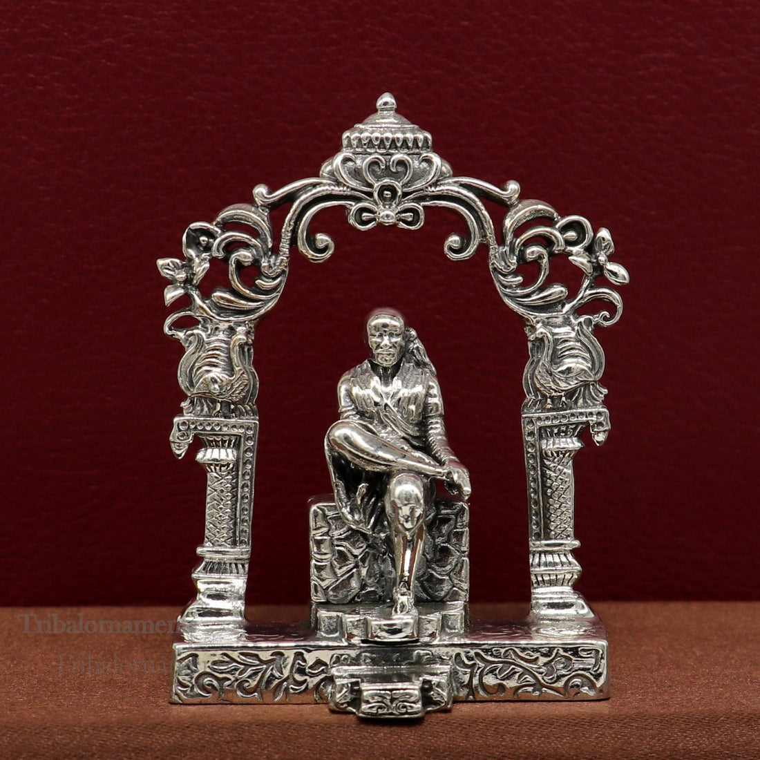 925 sterling silver handmade Divine Hindu idol deity Sai Baba statue murti divine Statue Sculpture figurine puja article gifting art177 - TRIBAL ORNAMENTS