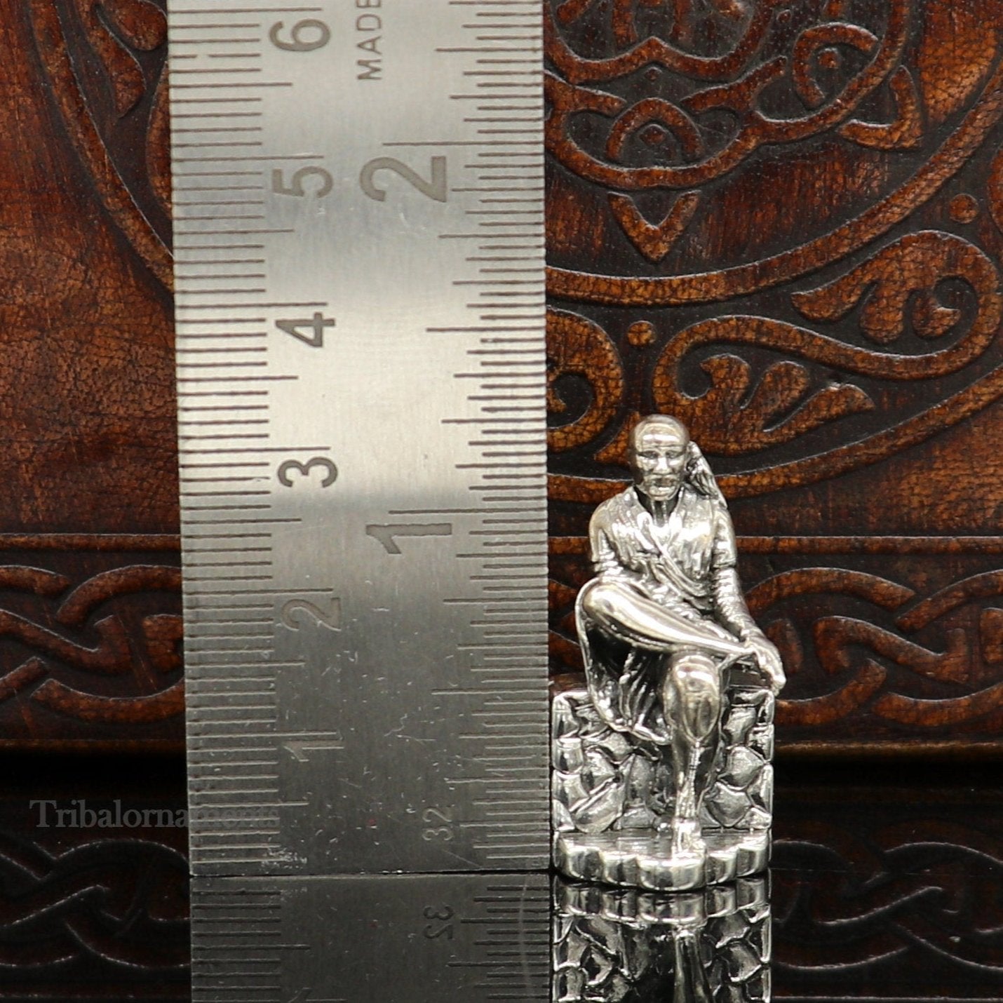 925 sterling silver handmade Divine Hindu idol deity Sai Baba statue murti divine Statue Sculpture figurine puja article gifting art155 - TRIBAL ORNAMENTS