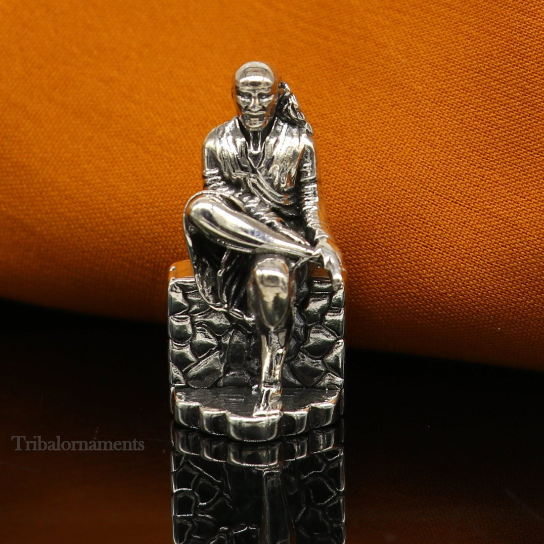 925 sterling silver handmade Divine Hindu idol deity Sai Baba statue murti divine Statue Sculpture figurine puja article gifting art155 - TRIBAL ORNAMENTS