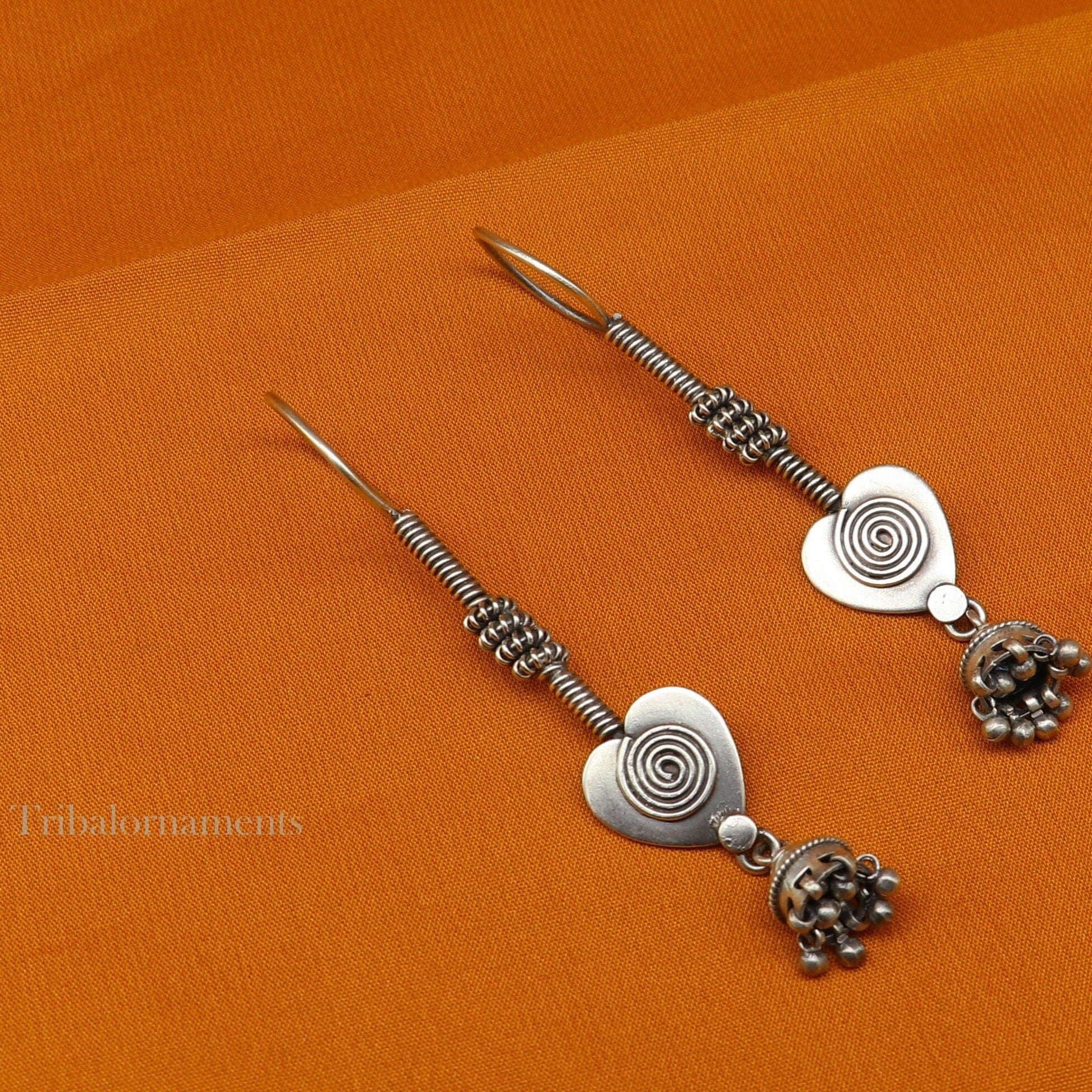 Silver Earrings With Rose Pink Pearl | Ethnic Silver Jhumkas - Earrings -  FOLKWAYS