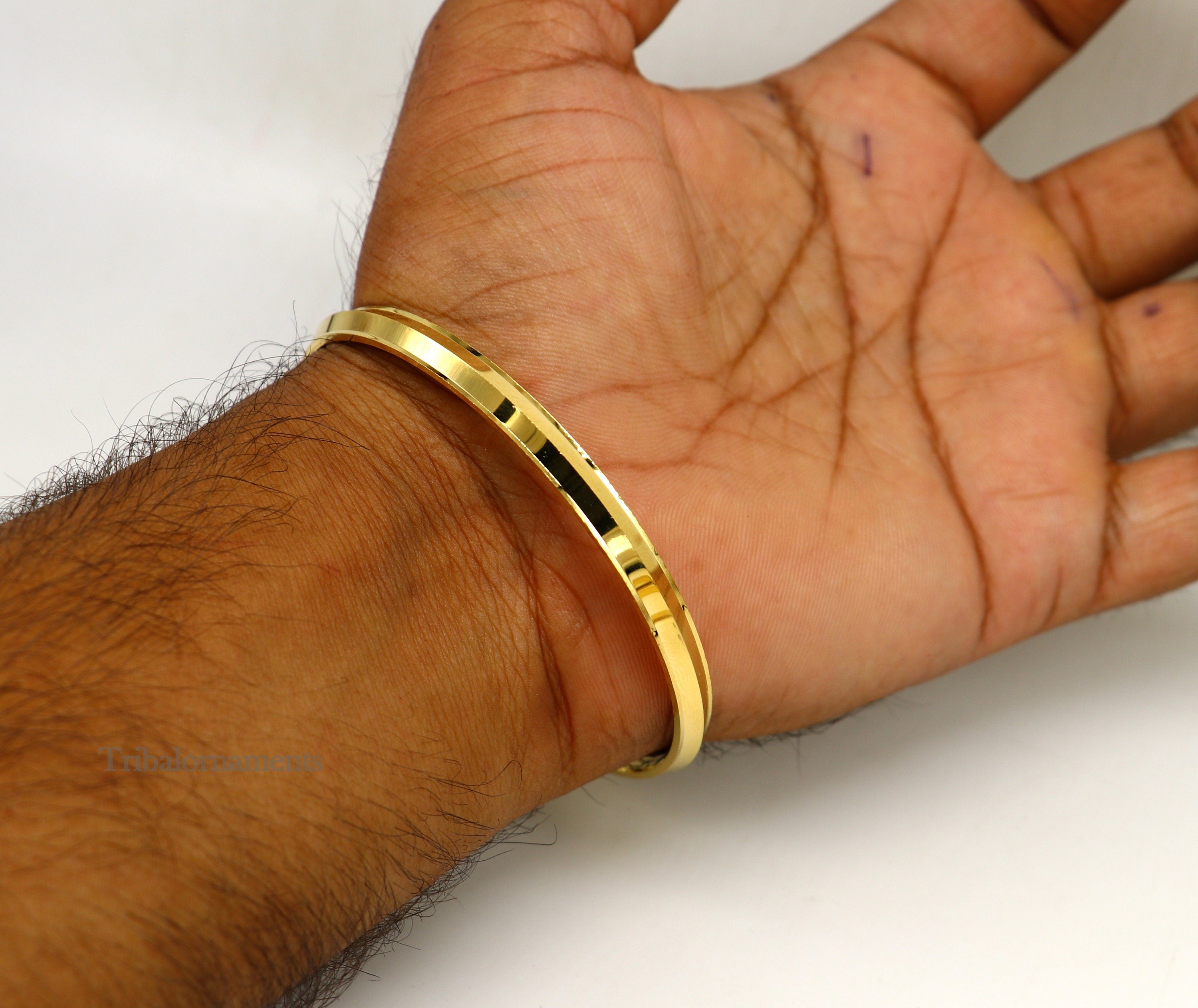 Sikh brass kara singh kaur bangle punjabi 22 ct gold look kada bracele –  www.OnlineSikhStore.com