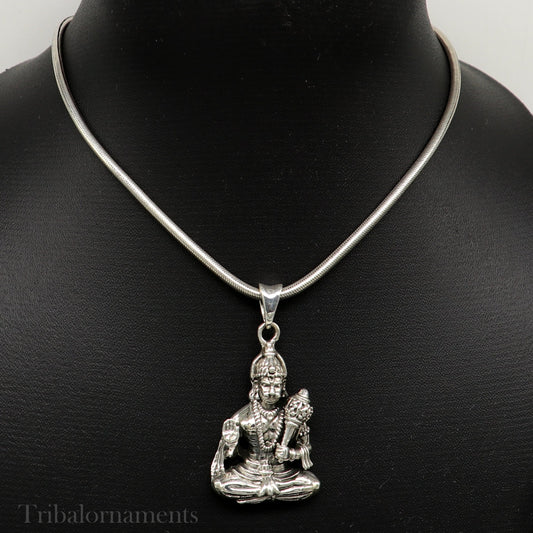 God hanuman pendant 92.5 sterling silver handmade god idol Bajaranbali pendant, amazing designer fabulous pendant gifting jewelry ssp967 - TRIBAL ORNAMENTS