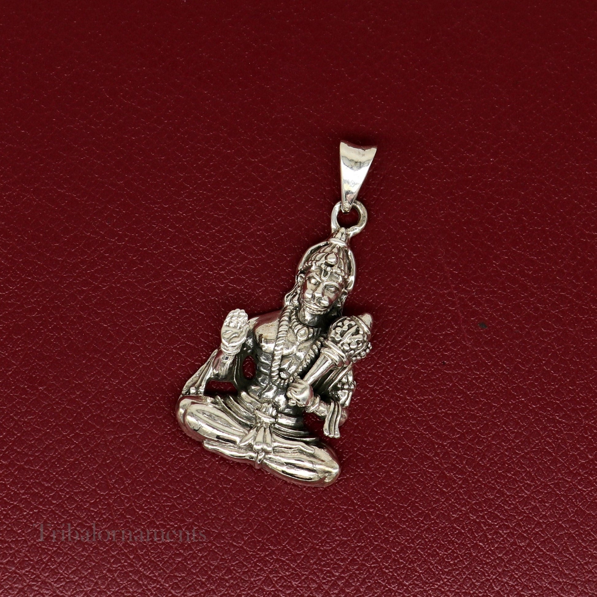 God hanuman pendant 92.5 sterling silver handmade god idol Bajaranbali pendant, amazing designer fabulous pendant gifting jewelry ssp967 - TRIBAL ORNAMENTS