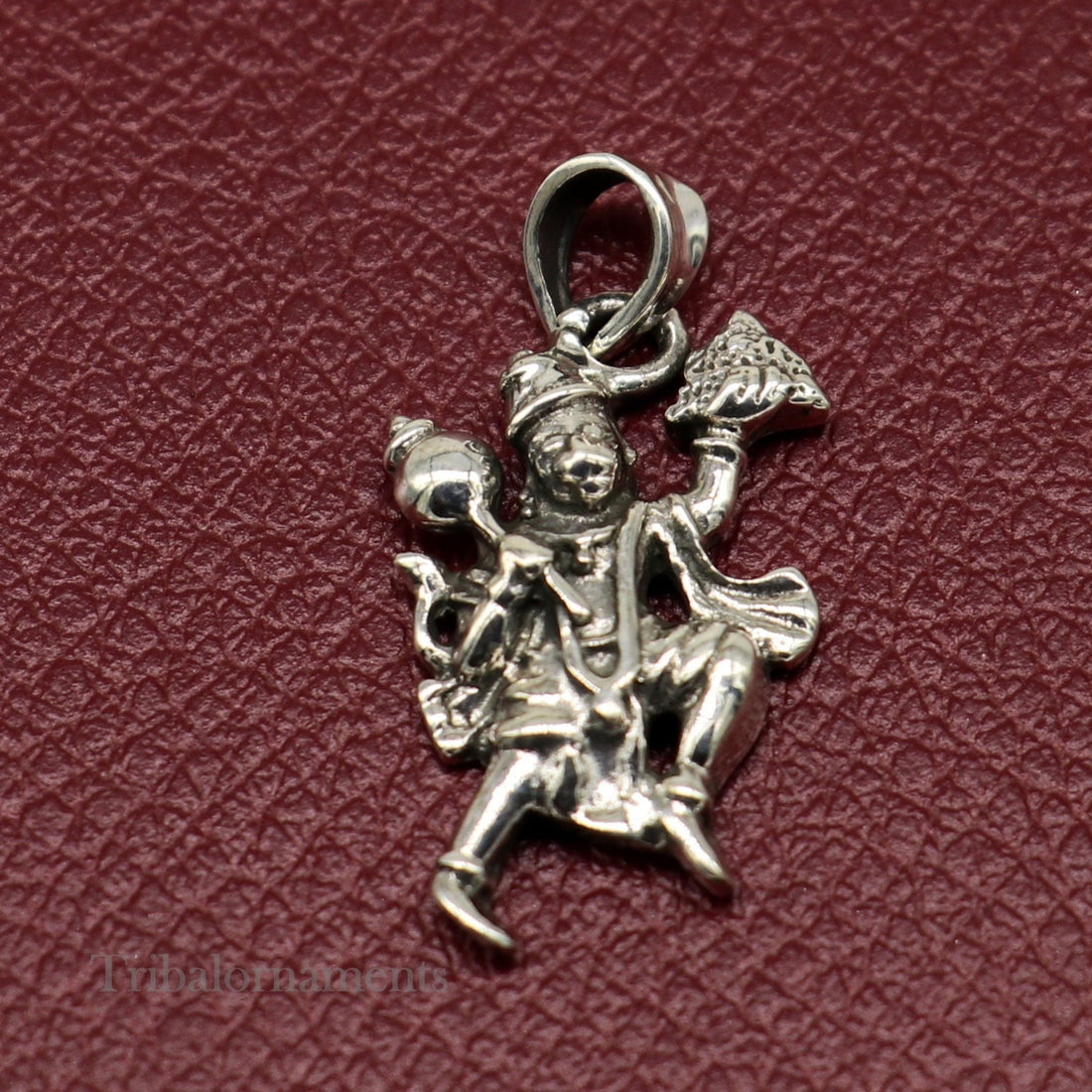 Flying hanuman pendant 92.5 sterling silver handmade god idol hanuman pendant, amazing craftsmanship pendant gifting jewelry ssp939 - TRIBAL ORNAMENTS