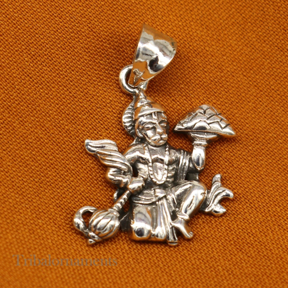 Lord hanuman pendant 92.5 sterling silver handmade god idol hanuman with mount pendant, amazing craftsmanship pendant gifting jewelry ssp912 - TRIBAL ORNAMENTS